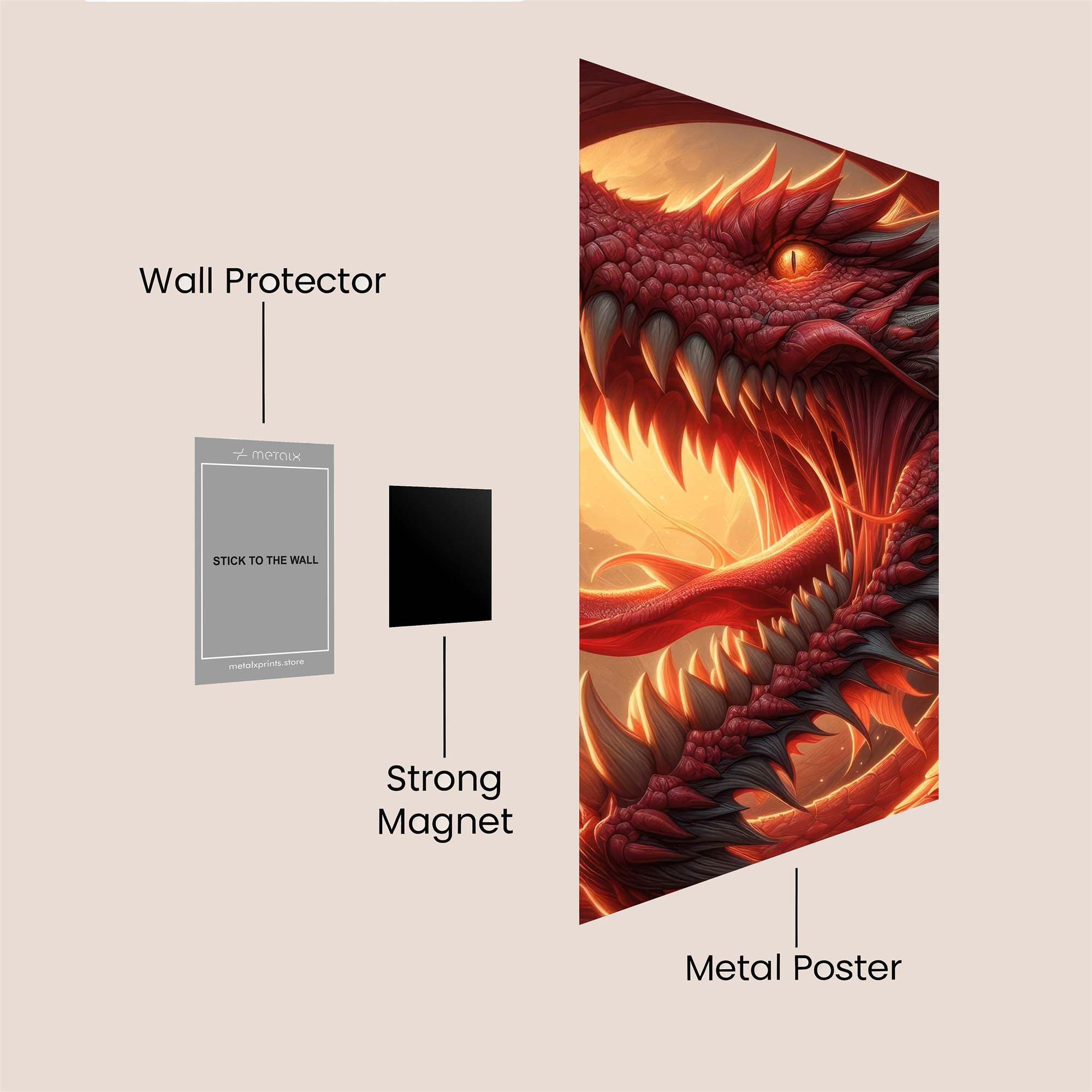 Dragon Blaze Safe Wall Magnetic / M