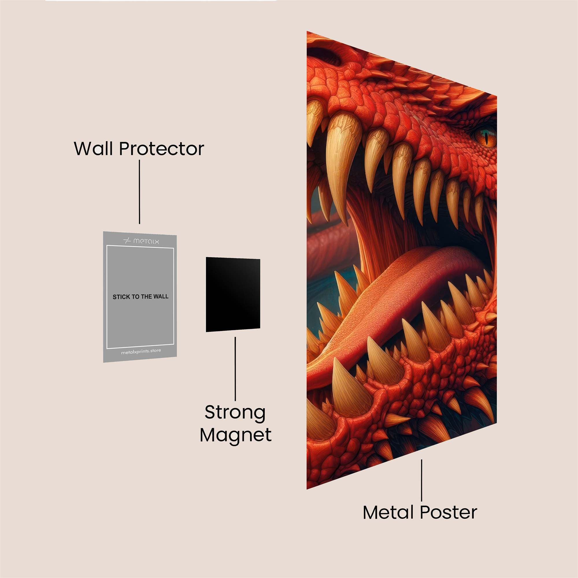Dragon Ferocious Safe Wall Magnetic / M