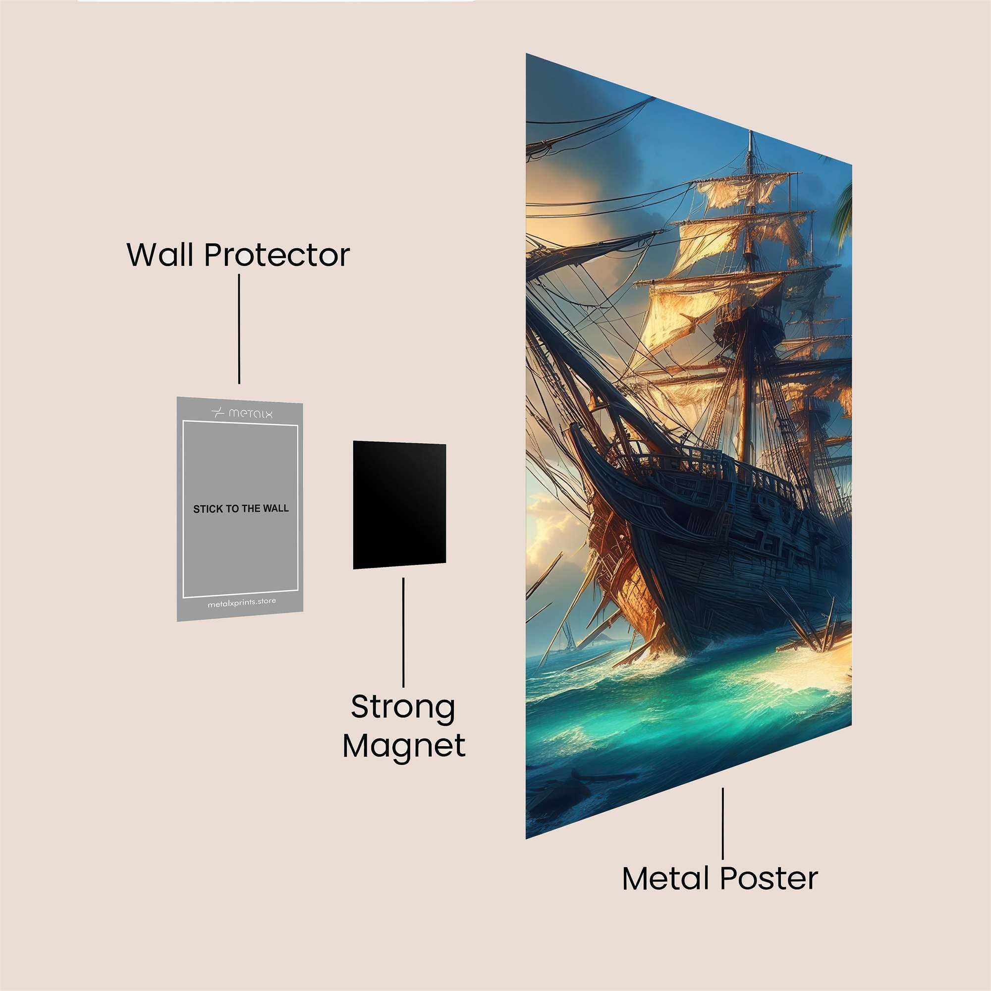 Pirate's Haven Safe Wall Magnetic / M