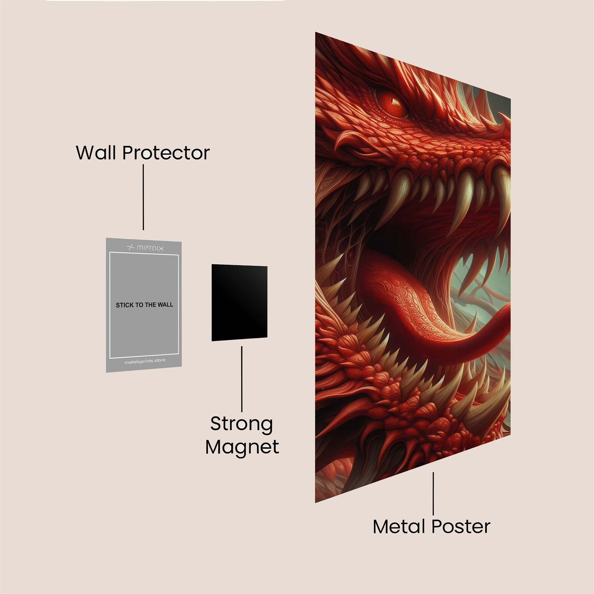 Dragon Fury Safe Wall Magnetic / M