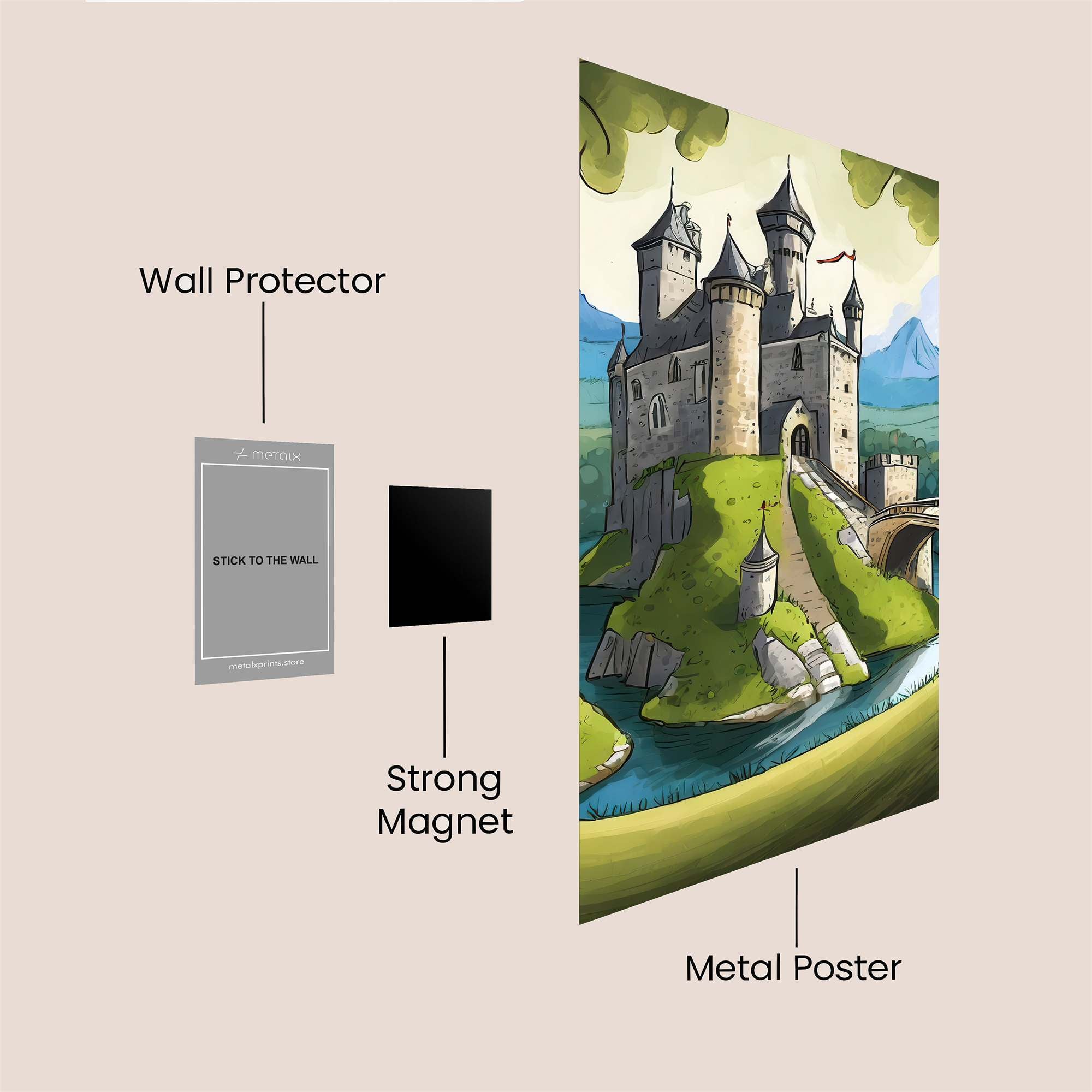 Castle Tranquil Safe Wall Magnetic / M
