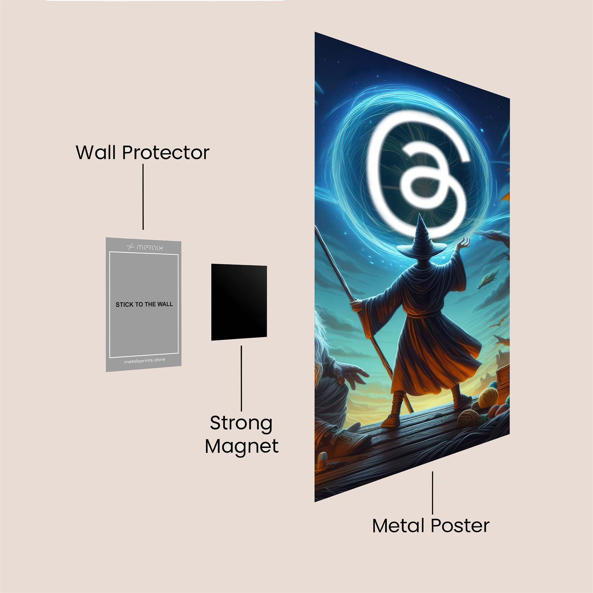 Wizard Whimsy Safe Wall Magnetic / M