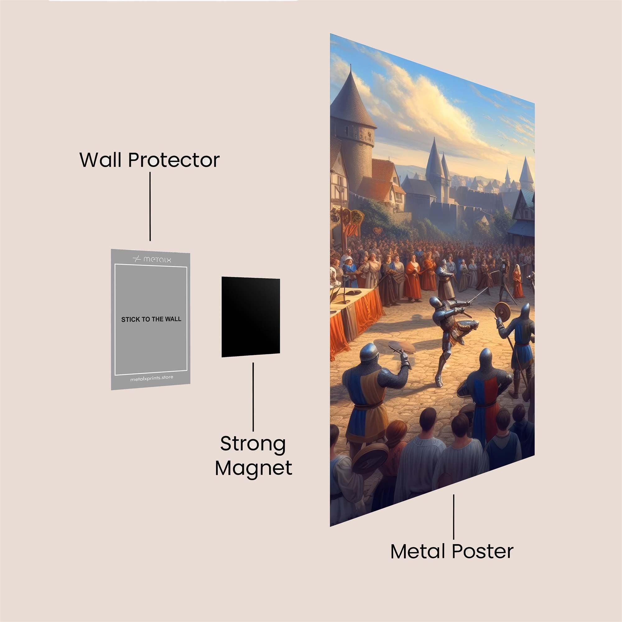 Knightly Joust Safe Wall Magnetic / M