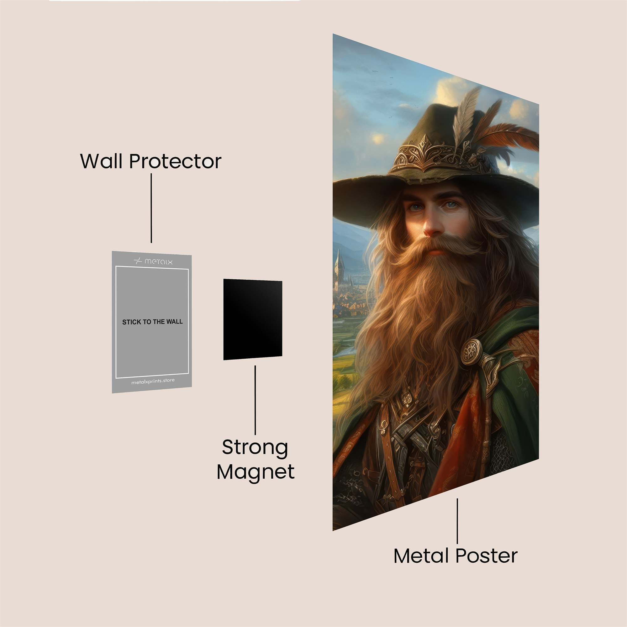 Wanderer'sWhimsy Safe Wall Magnetic / M