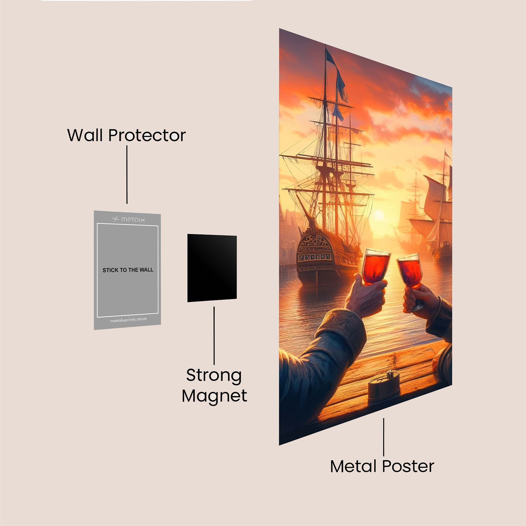 Pirate Serenity Safe Wall Magnetic / M