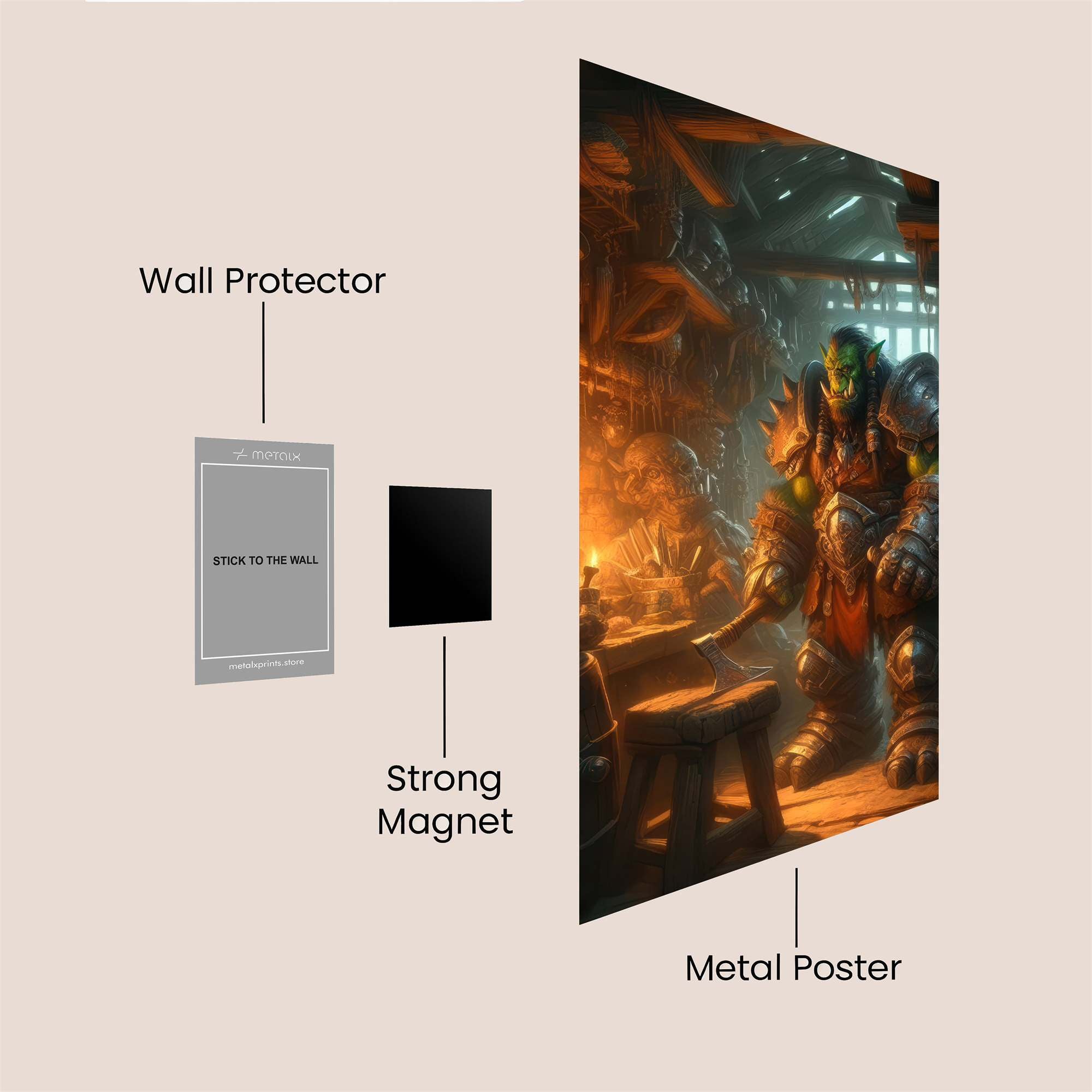 Orc Blacksmith Safe Wall Magnetic / M