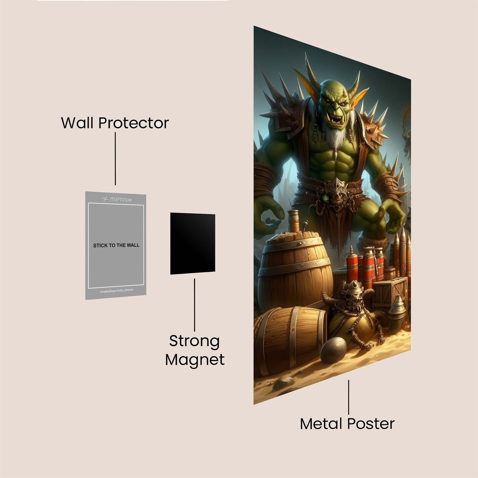 Orcish Revelry Safe Wall Magnetic / M