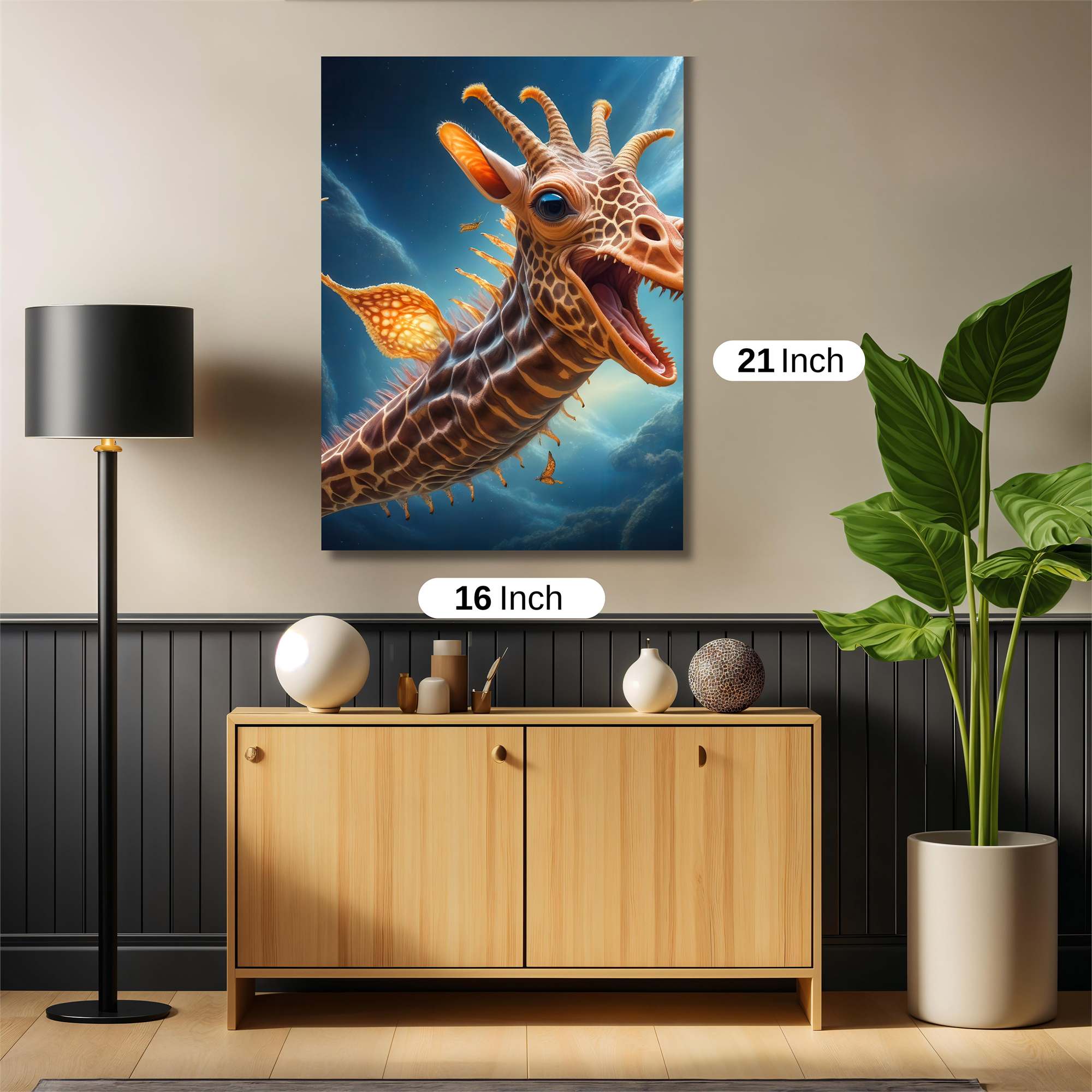 Giraffe Gleeful Safe Wall Magnetic / M