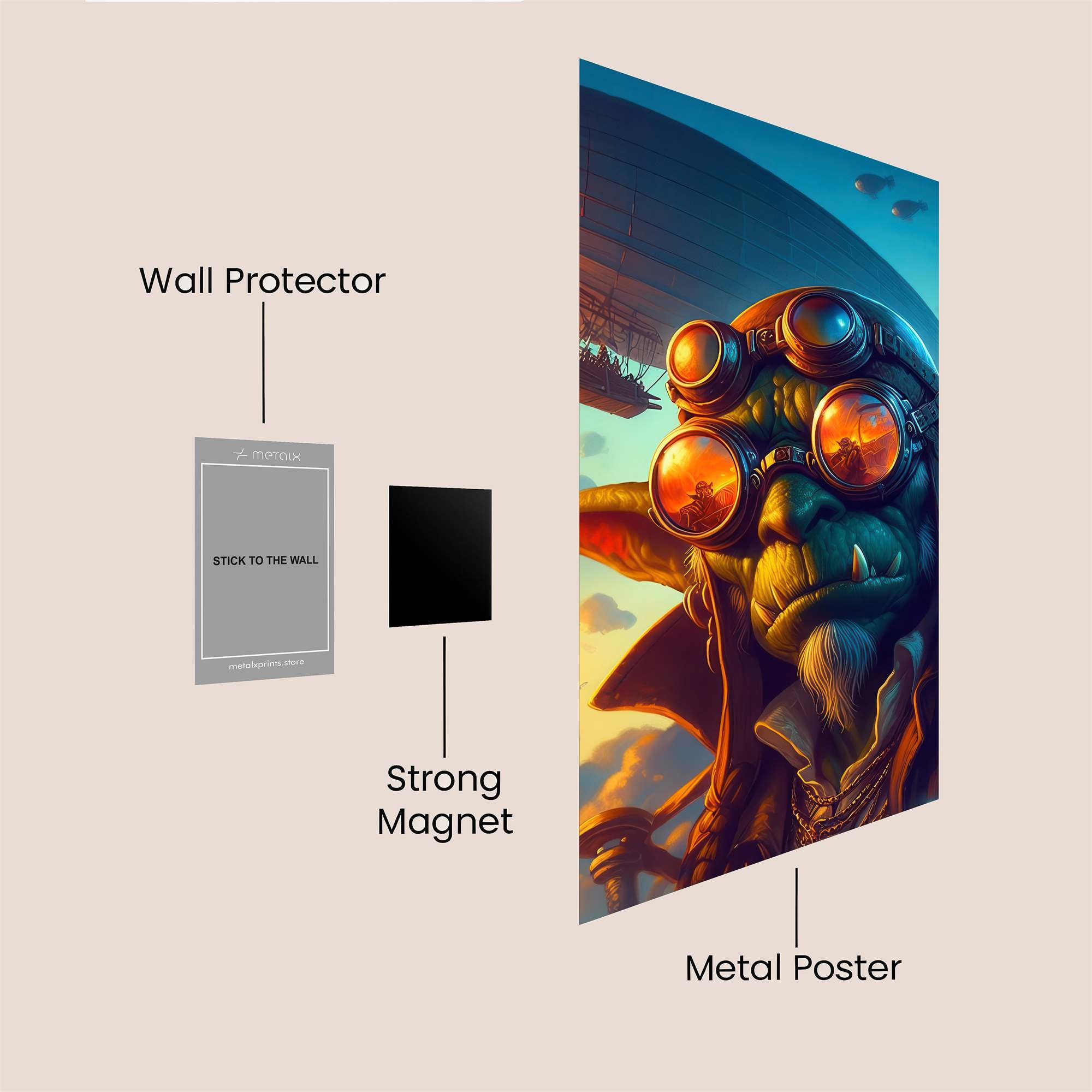 Goblin Aviator Safe Wall Magnetic / M