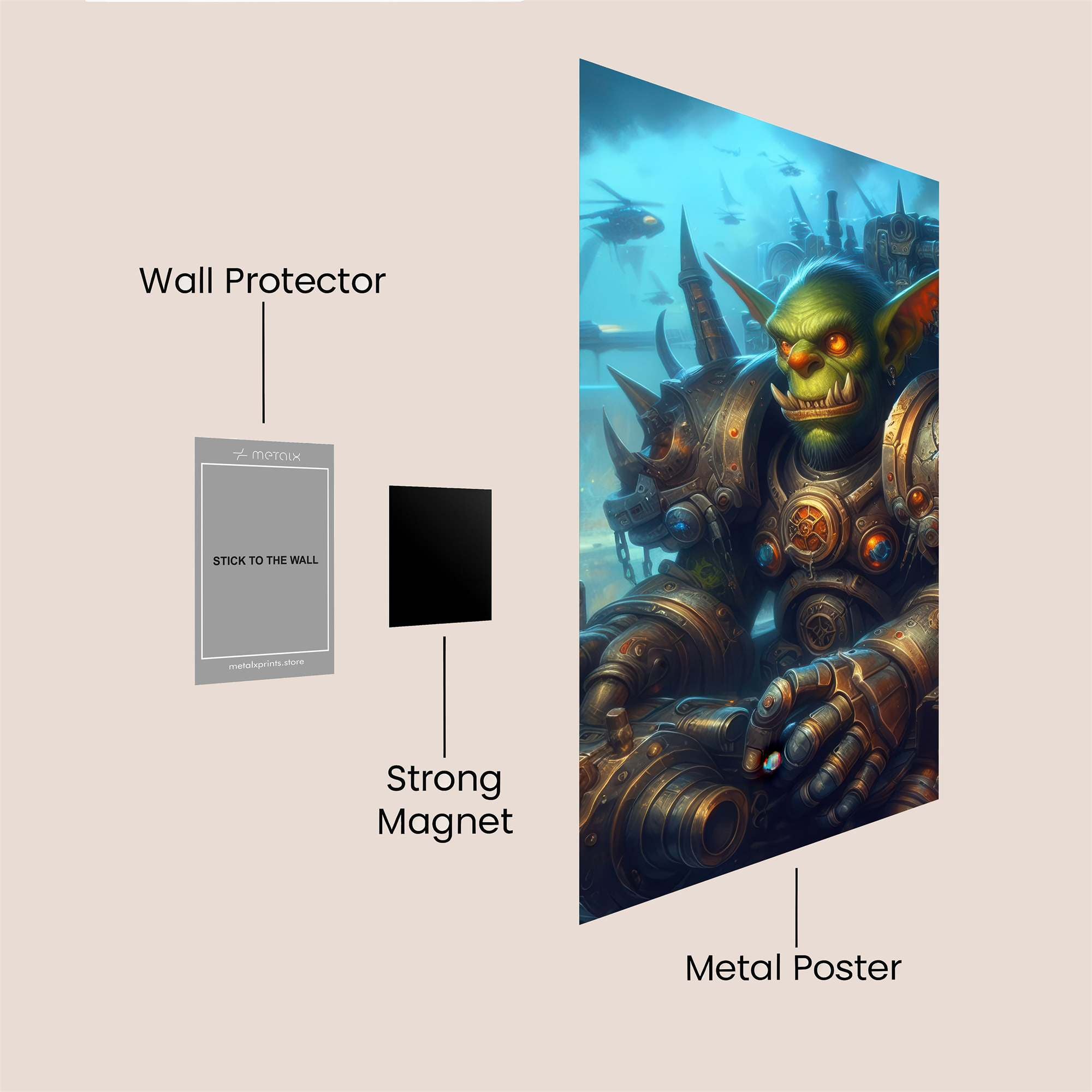Goblin Warlord Safe Wall Magnetic / M