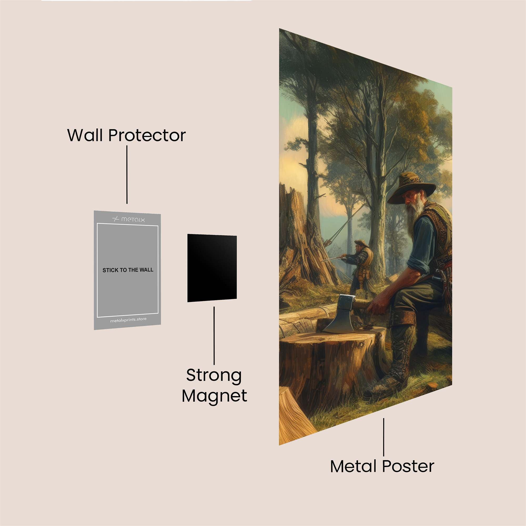 Lumberjack Serenity Safe Wall Magnetic / M