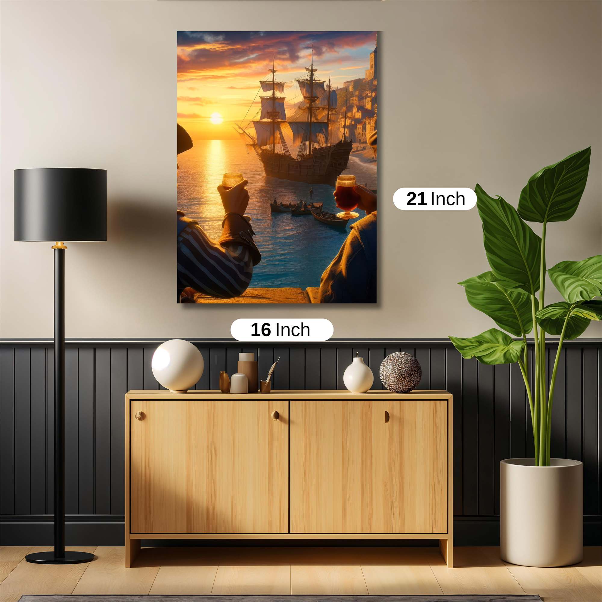 Pirate Sunset Safe Wall Magnetic / M