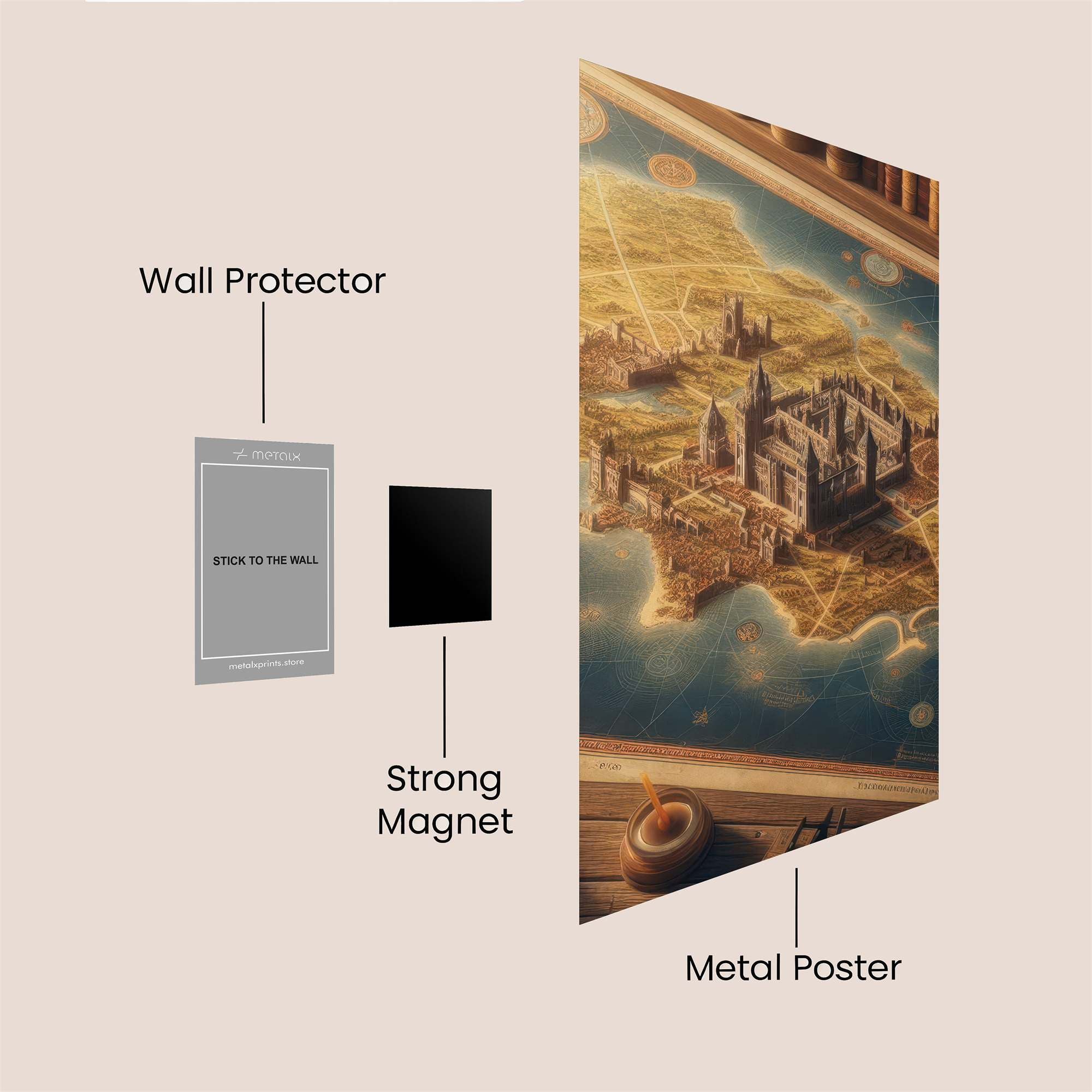 Hogwarts Enigmatic Safe Wall Magnetic / M