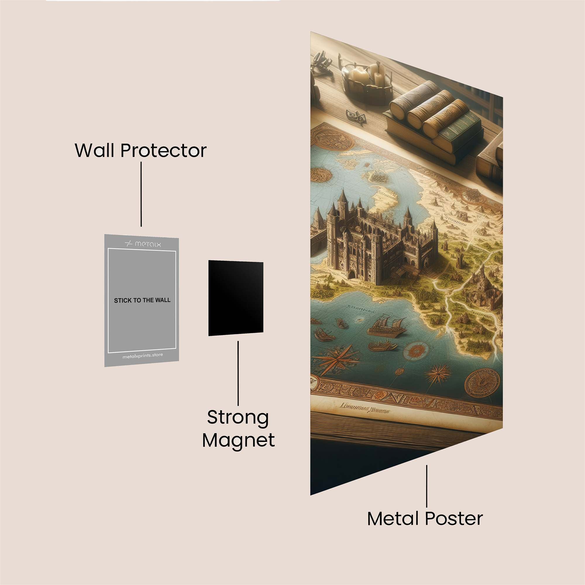CastleWhimsy Safe Wall Magnetic / M
