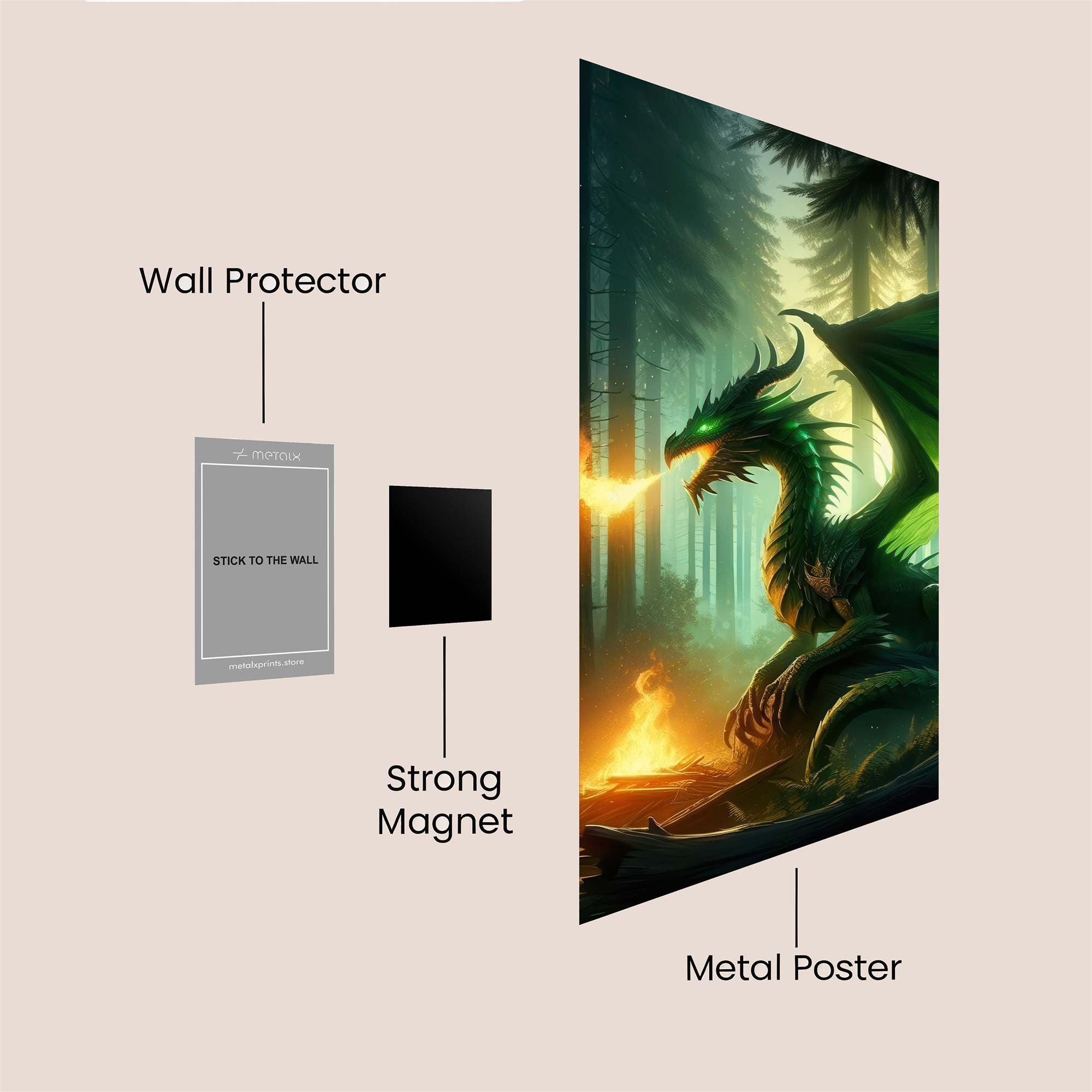 Dragon Serenity Safe Wall Magnetic / M