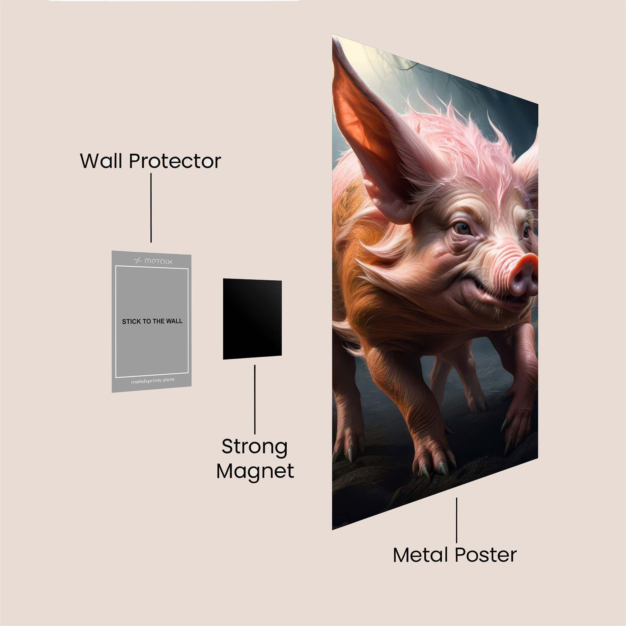 Pig Mystic Safe Wall Magnetic / M