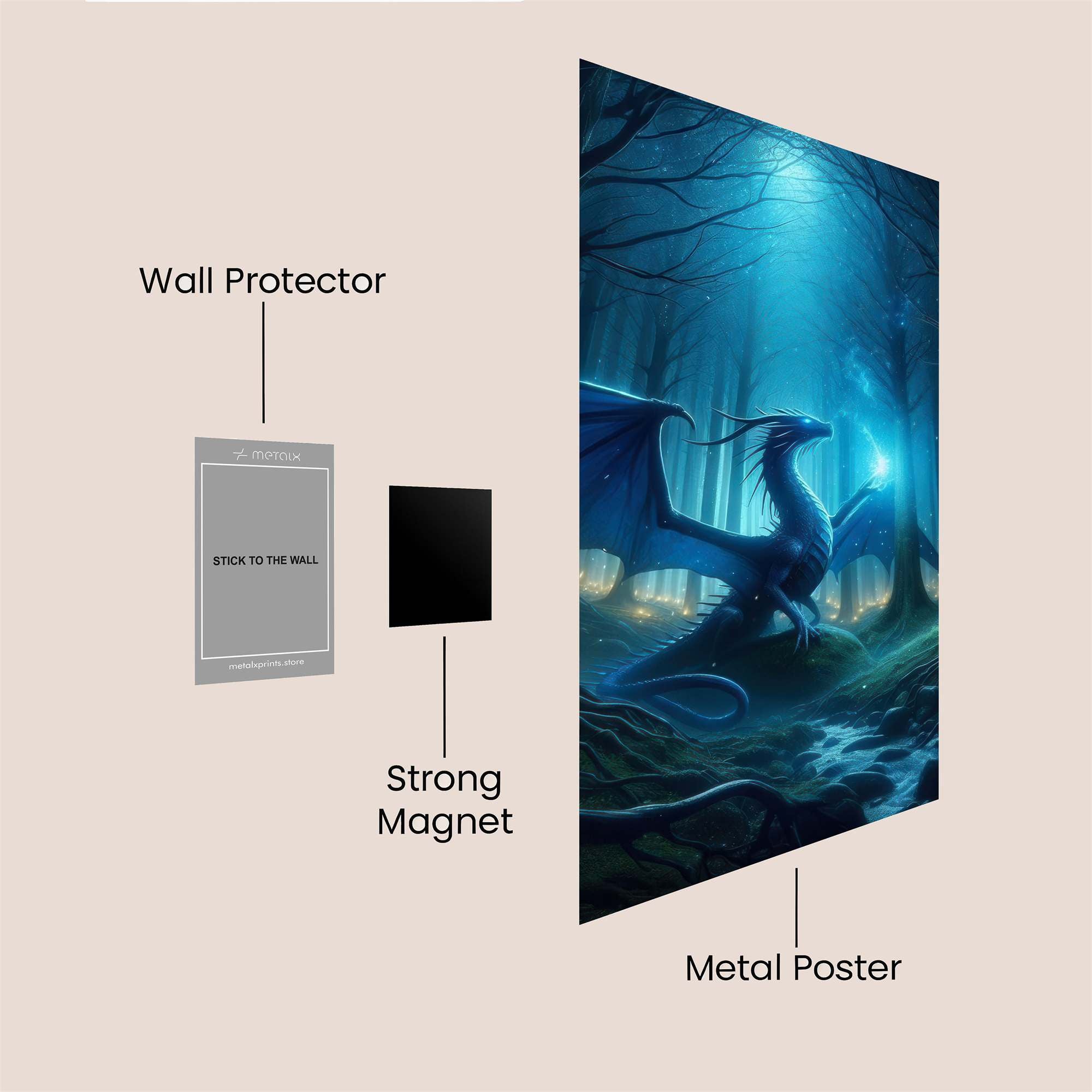 Dragon Enchanting Safe Wall Magnetic / M
