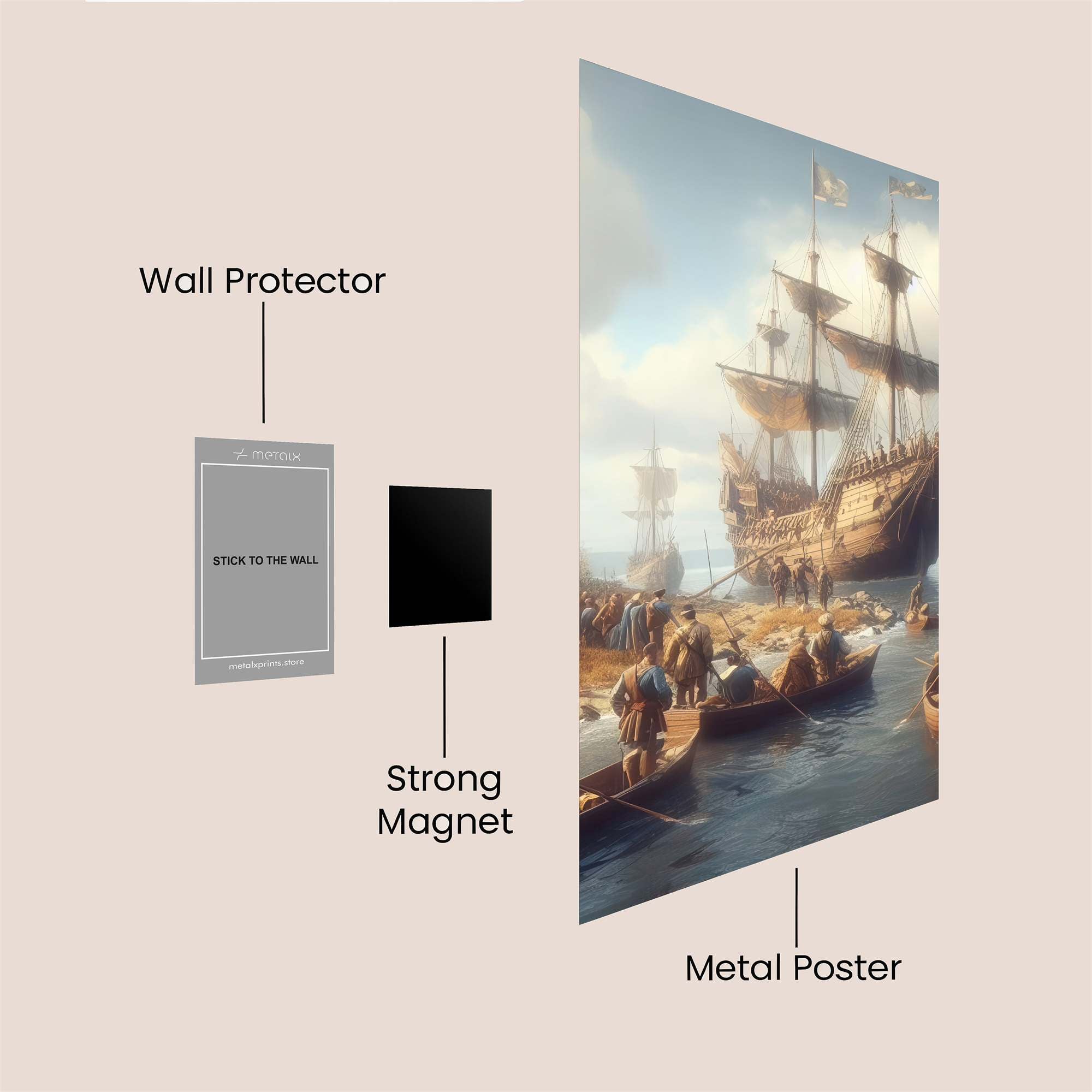 Mayflower Voyage Safe Wall Magnetic / M