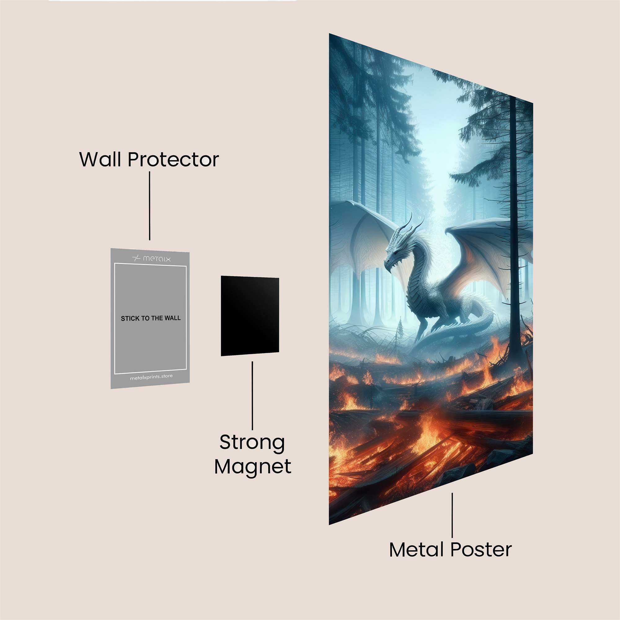 Dragon Serenity Safe Wall Magnetic / M
