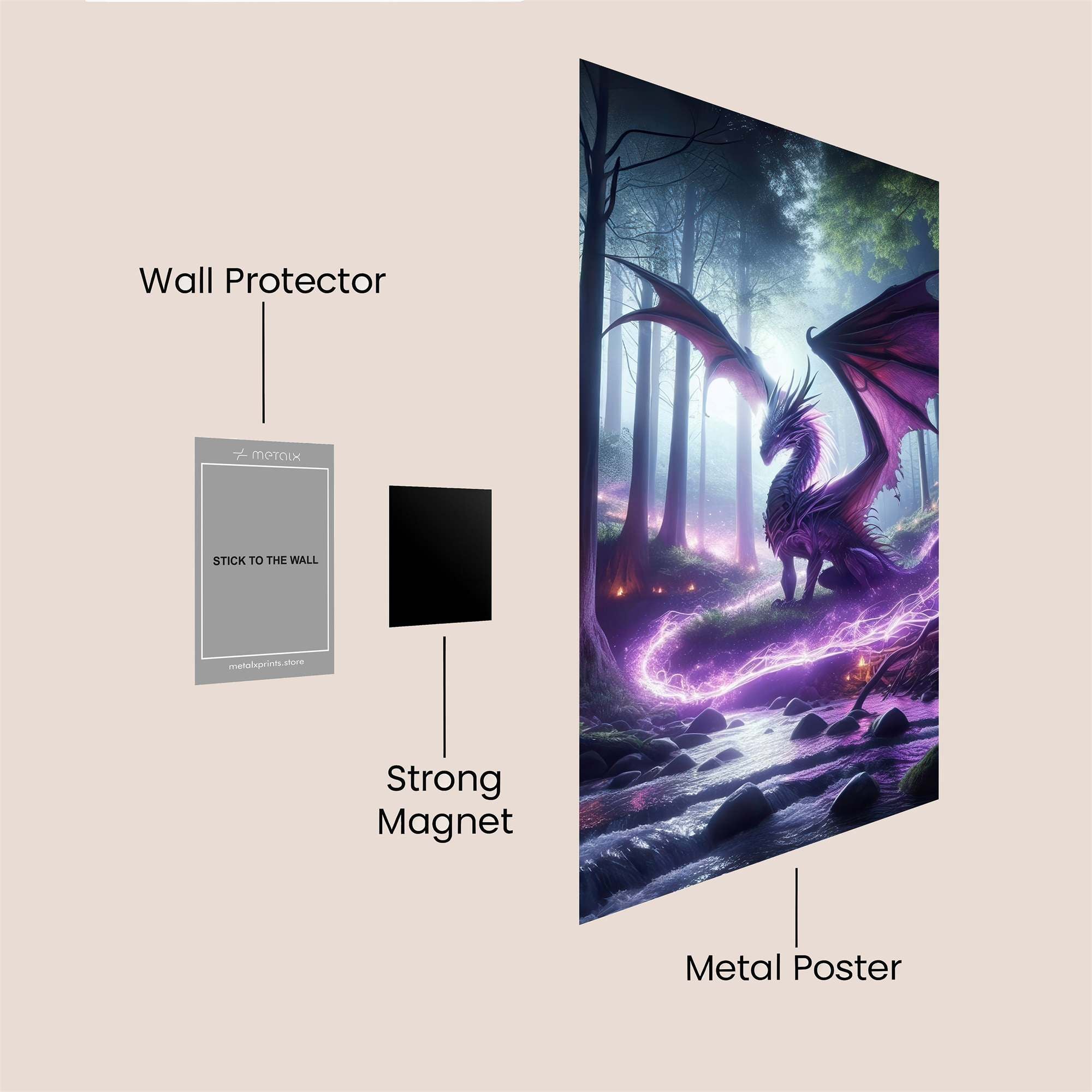 Dragon Enchantment Safe Wall Magnetic / M