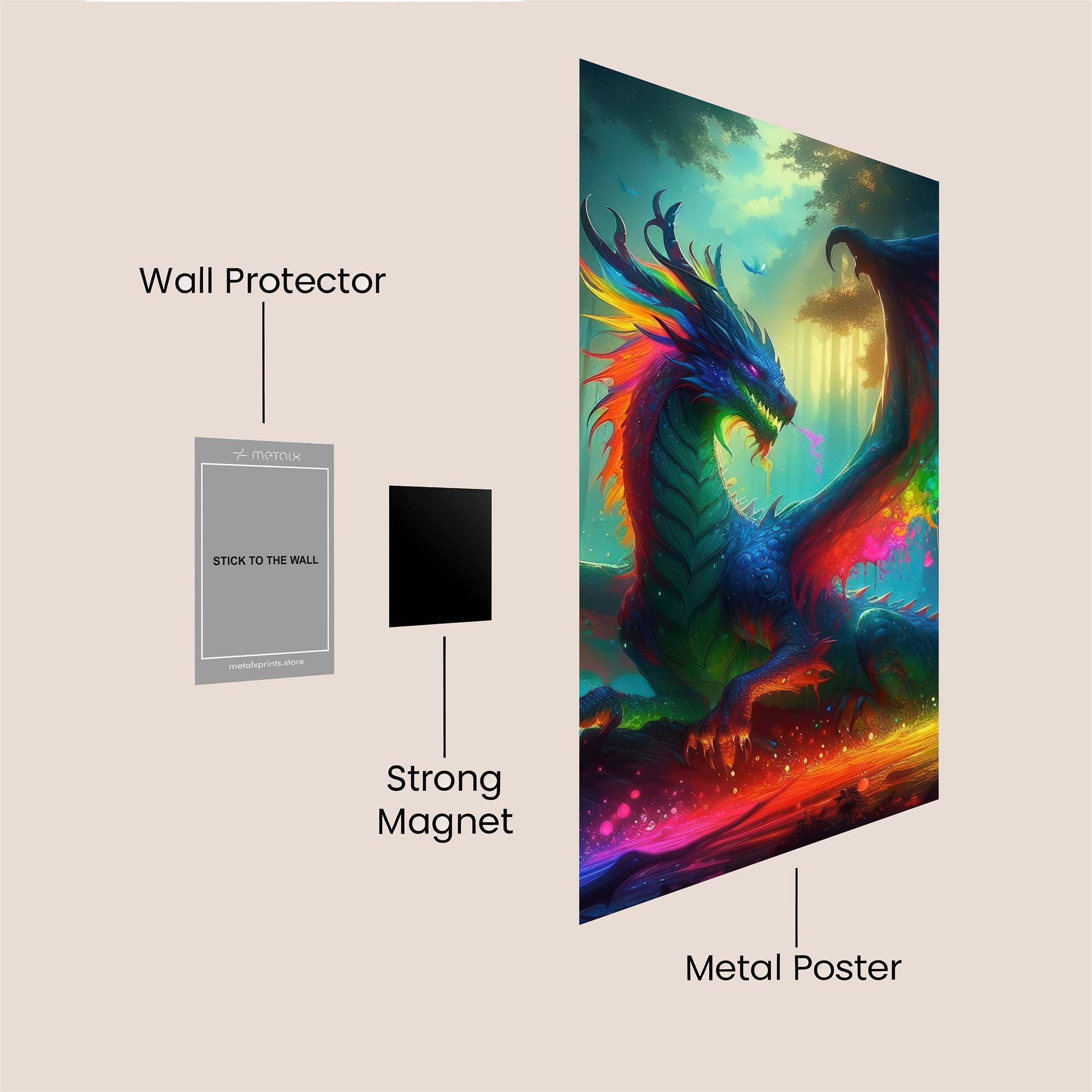 Rainbow Serenity Safe Wall Magnetic / M