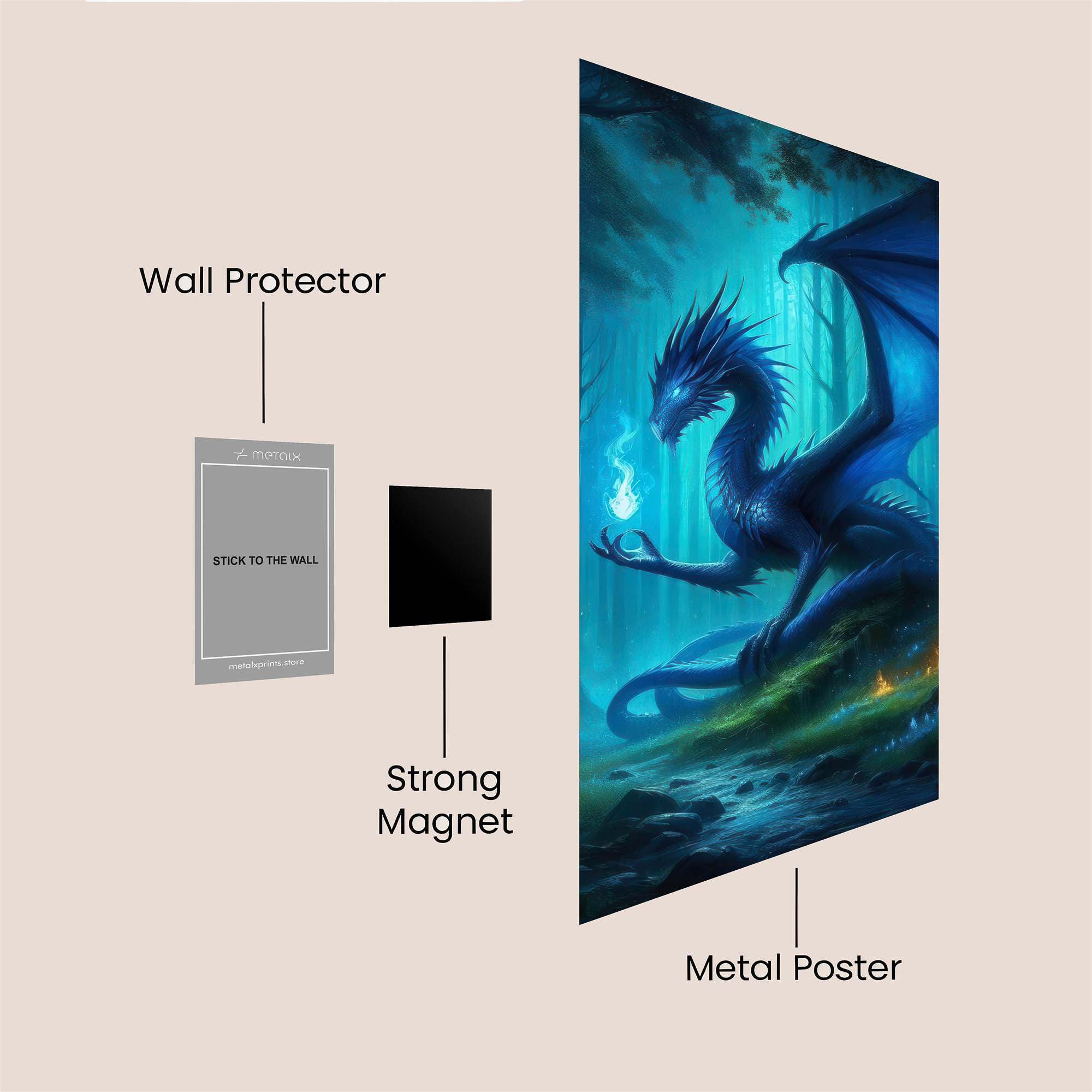 Dragon Enchantment Safe Wall Magnetic / M