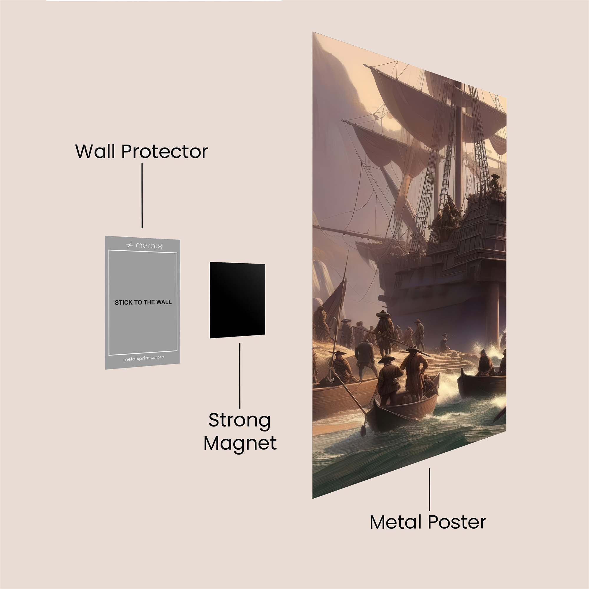 Blackbeard's Adventure Safe Wall Magnetic / M