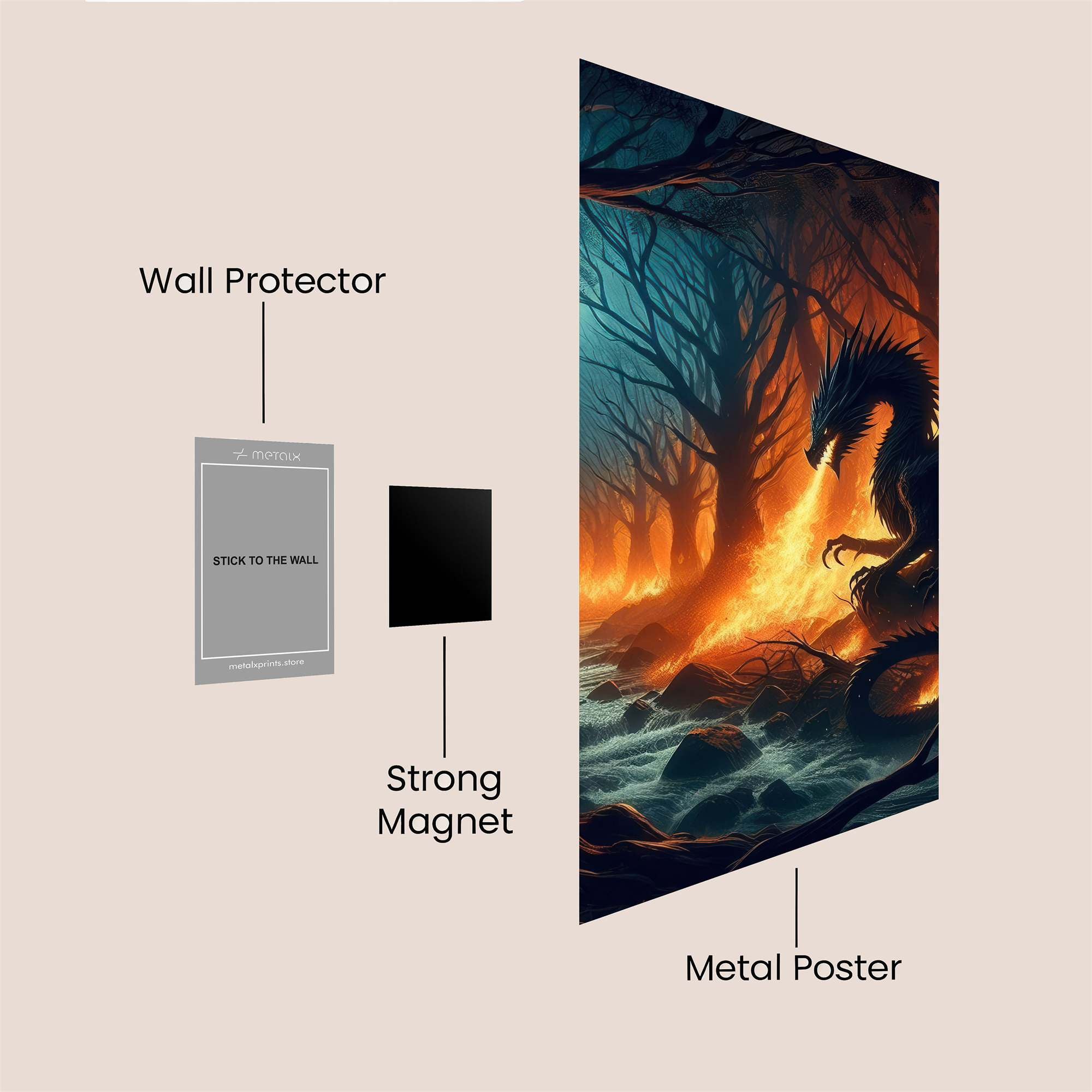 Dragon Inferno Safe Wall Magnetic / M