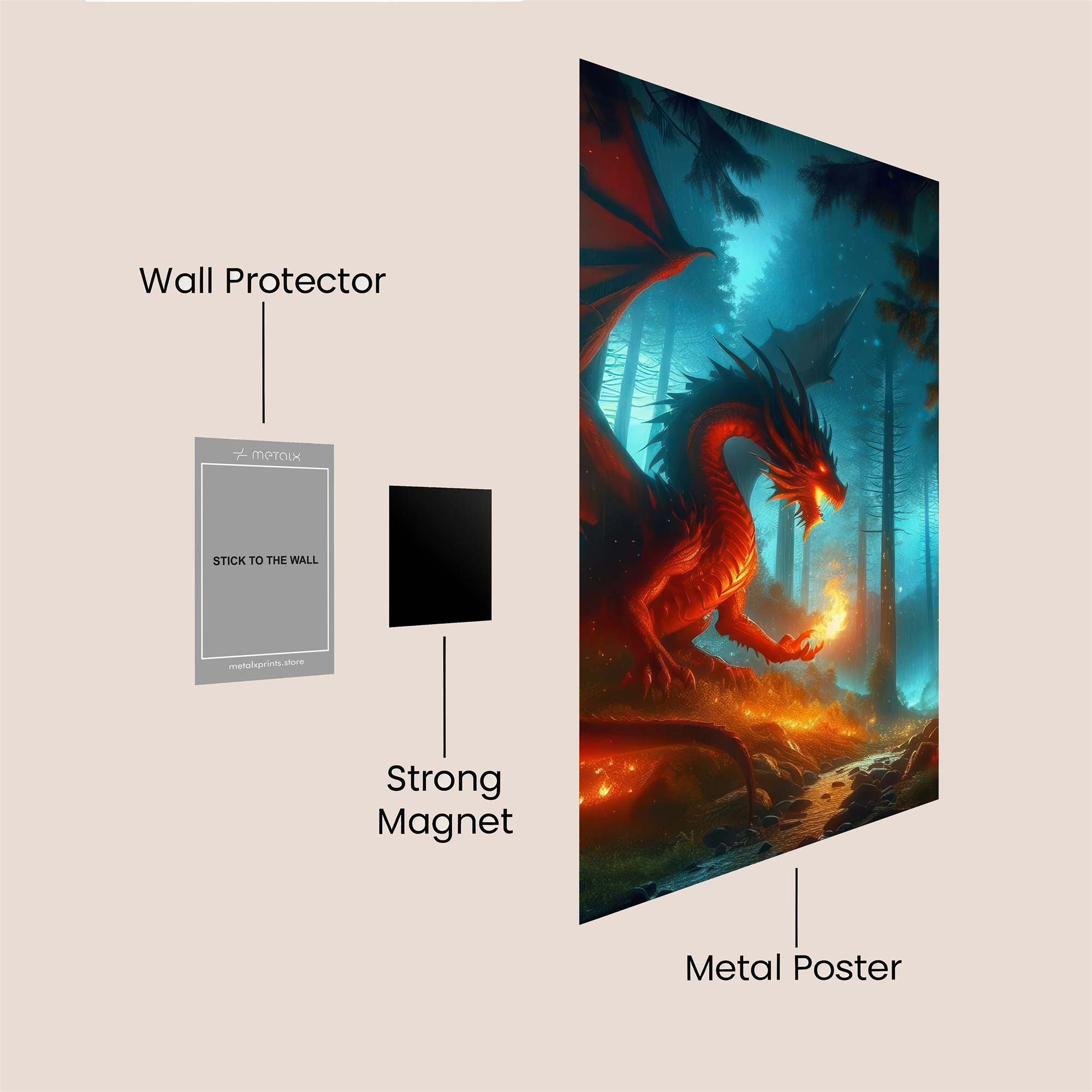 Dragon Enigma Safe Wall Magnetic / M