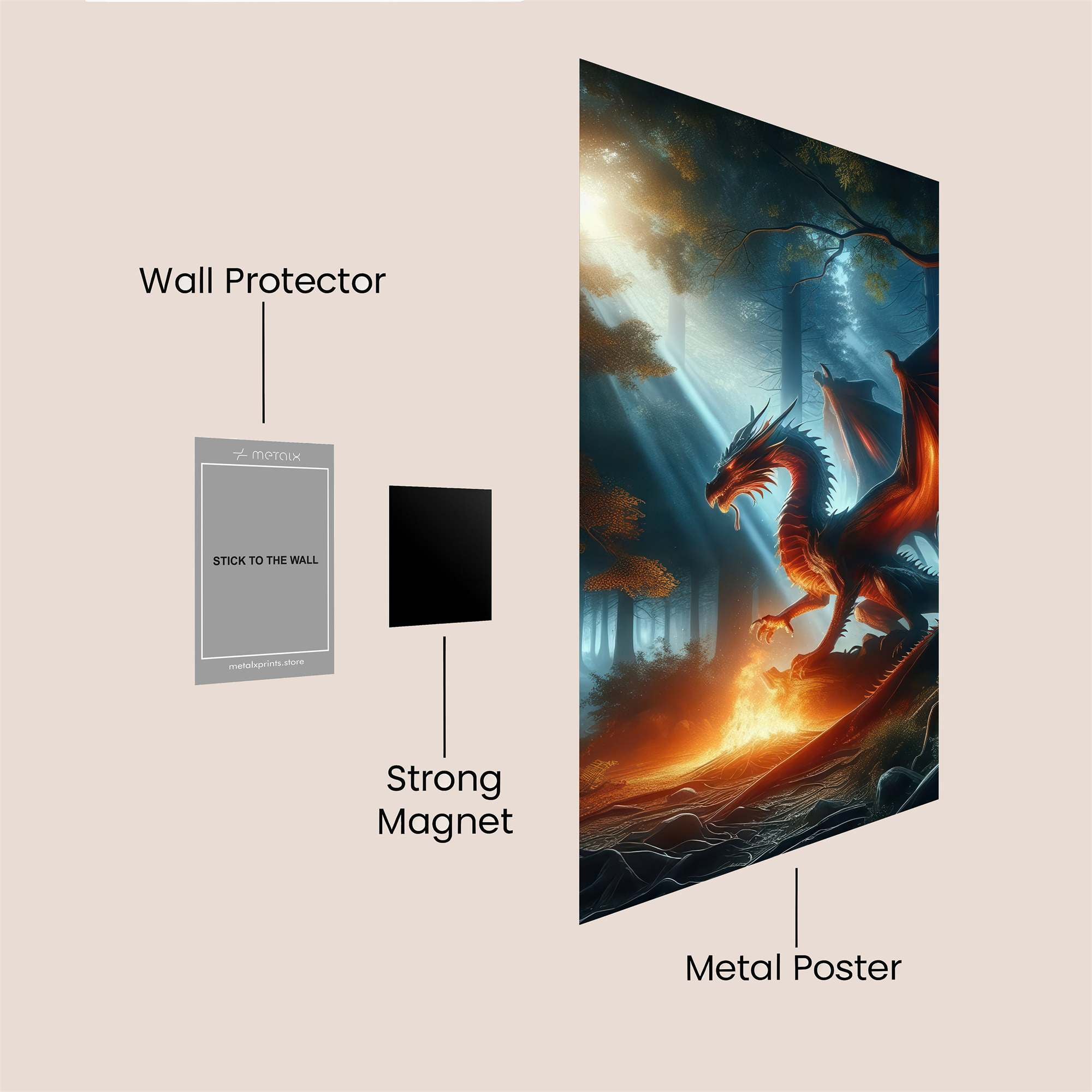 Dragon Enigma Safe Wall Magnetic / M