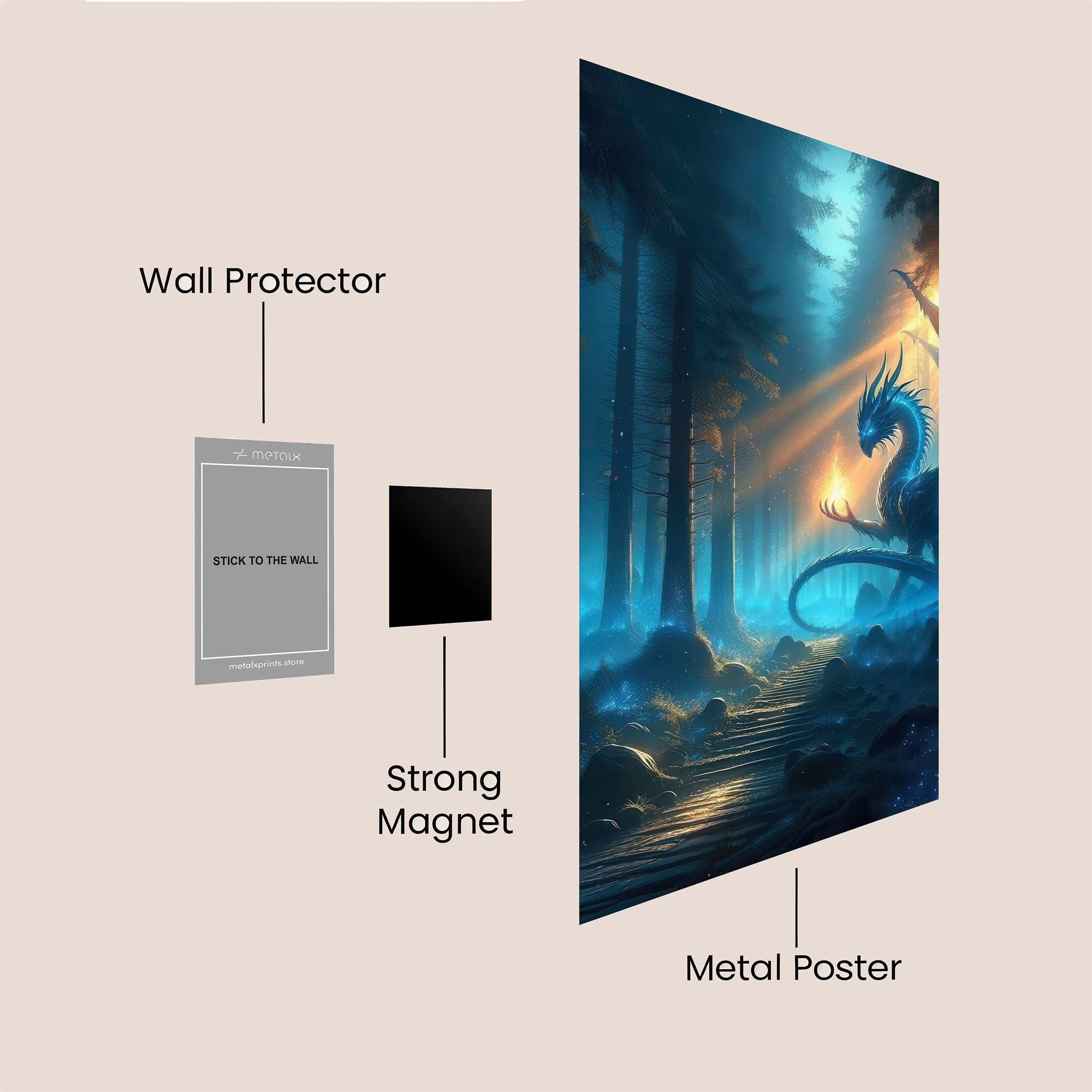 Dragon Enchantment Safe Wall Magnetic / M