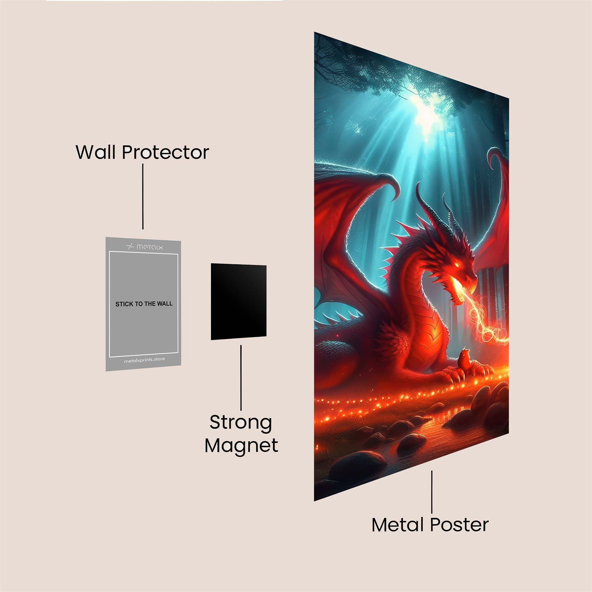 Dragon Enchantment Safe Wall Magnetic / M
