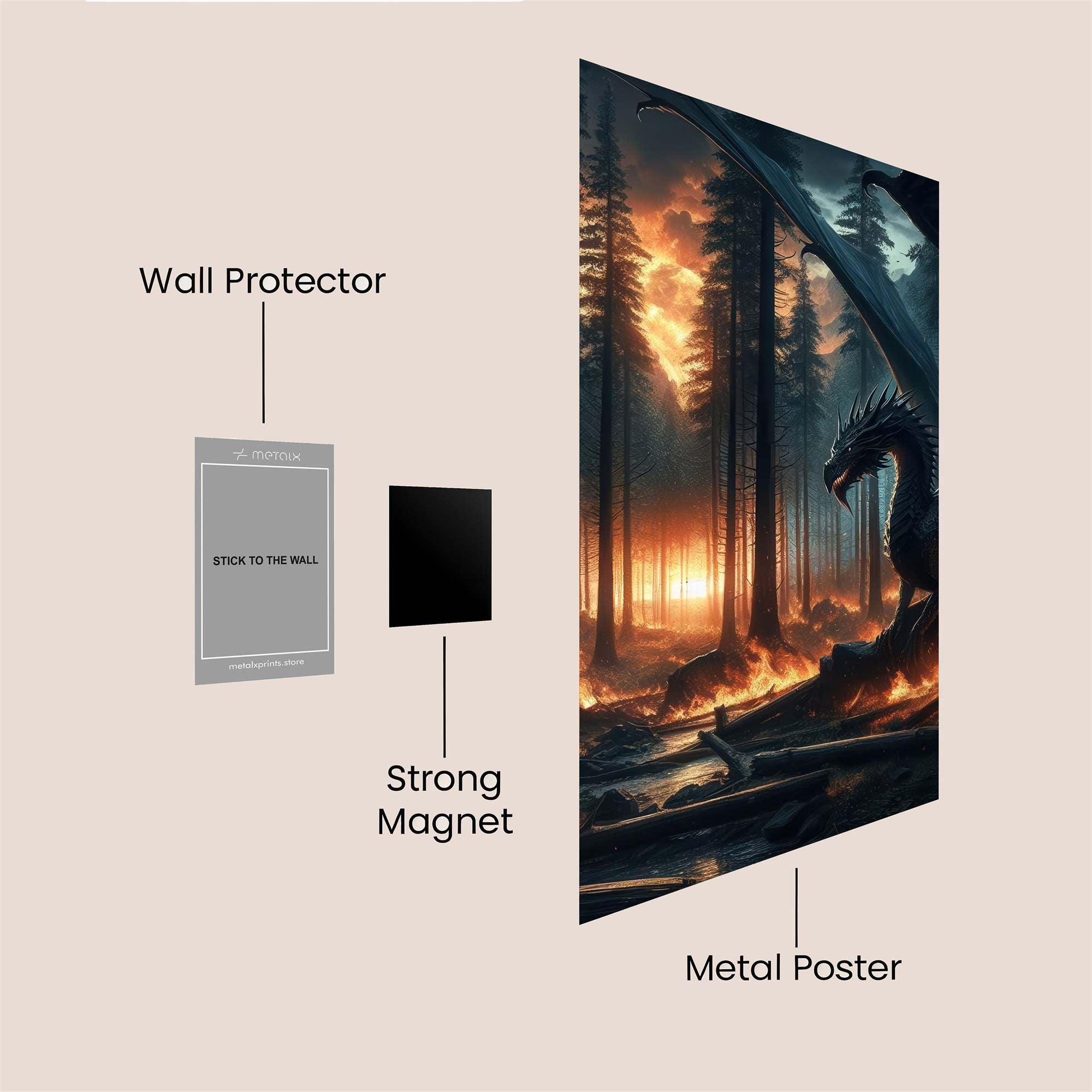 Dragon Inferno Safe Wall Magnetic / M
