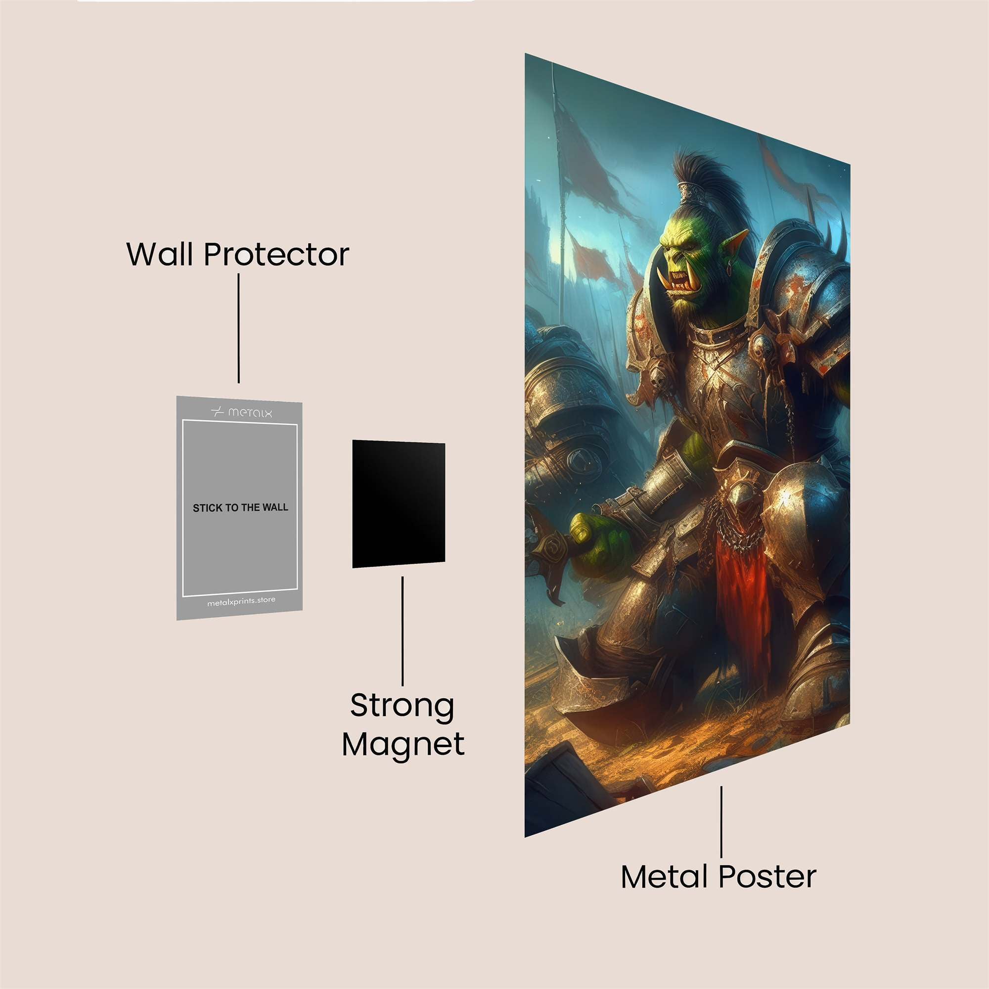 Orc Warrior Safe Wall Magnetic / M