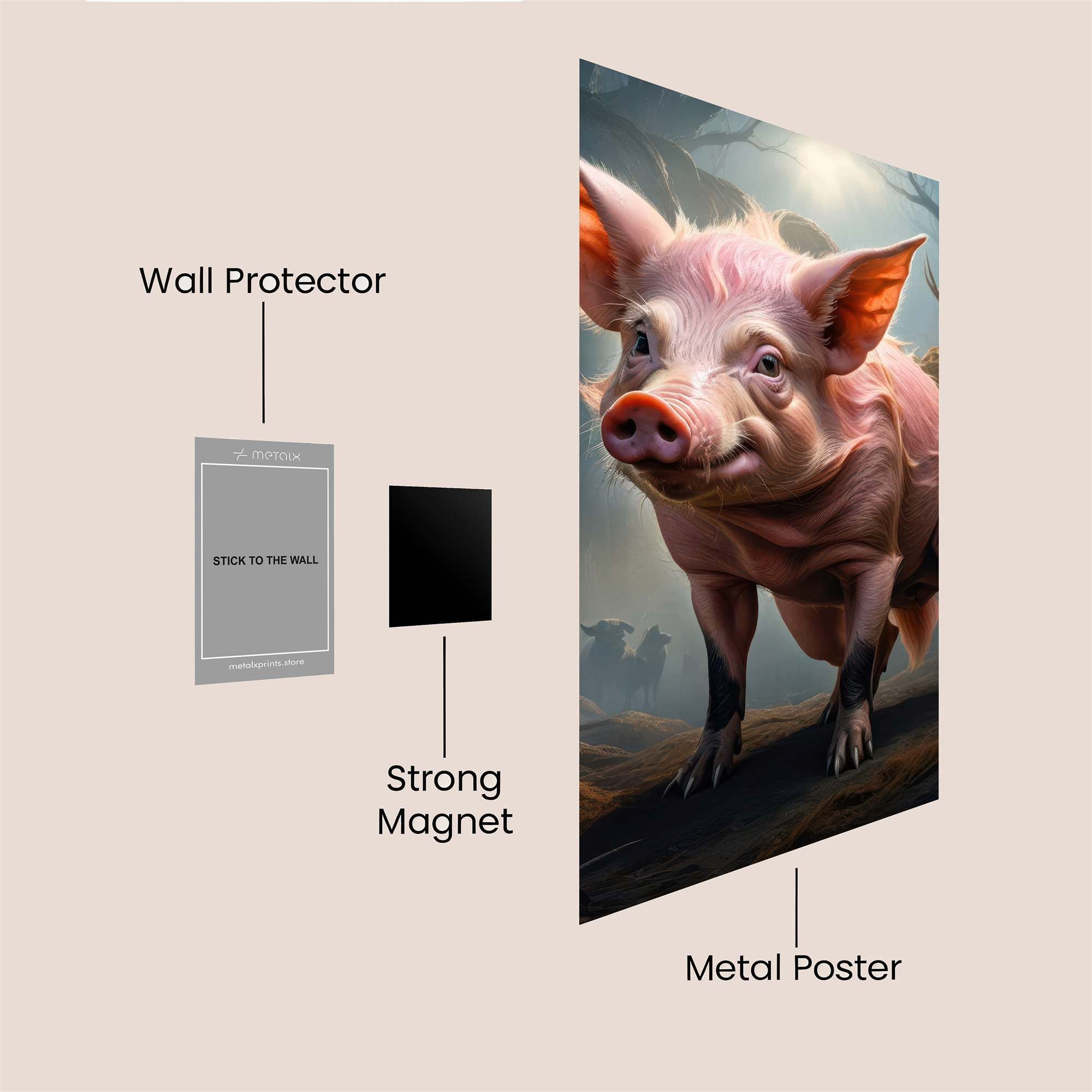 Pig Enigma Safe Wall Magnetic / M