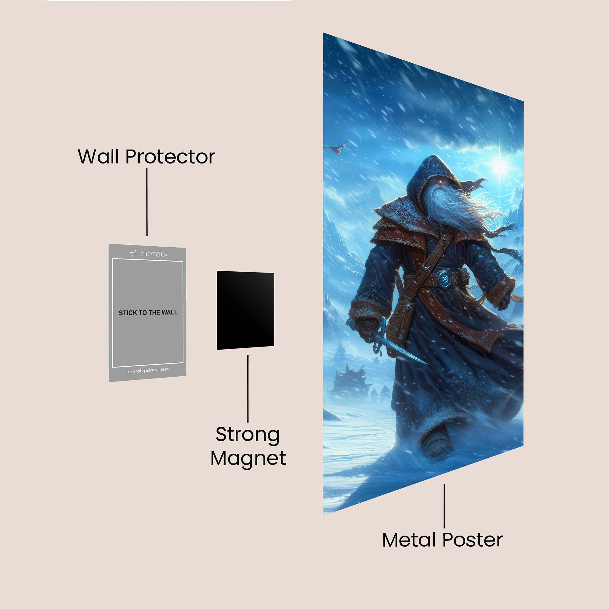 Gandalf Blizzard Safe Wall Magnetic / M