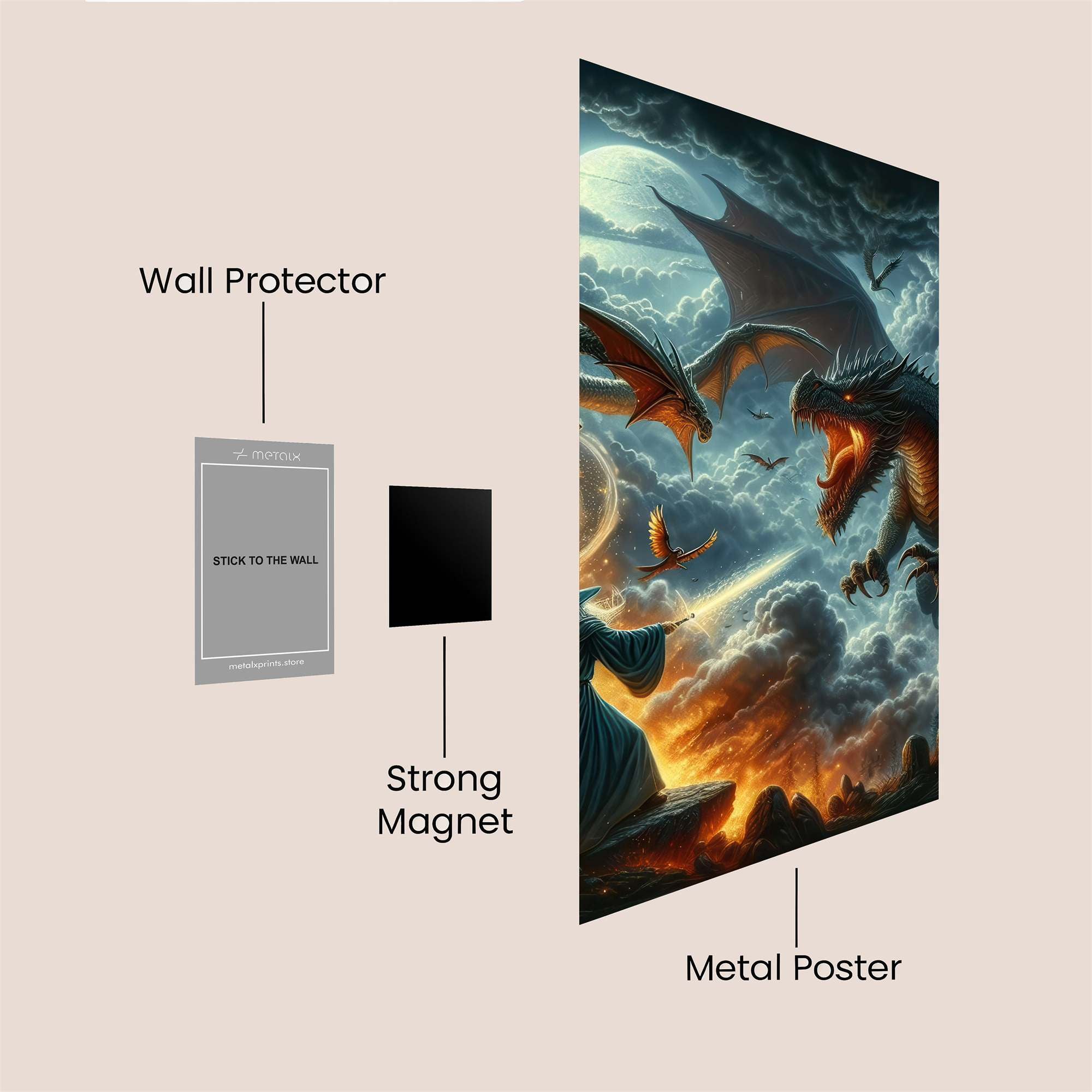 Dragon Duel Safe Wall Magnetic / M