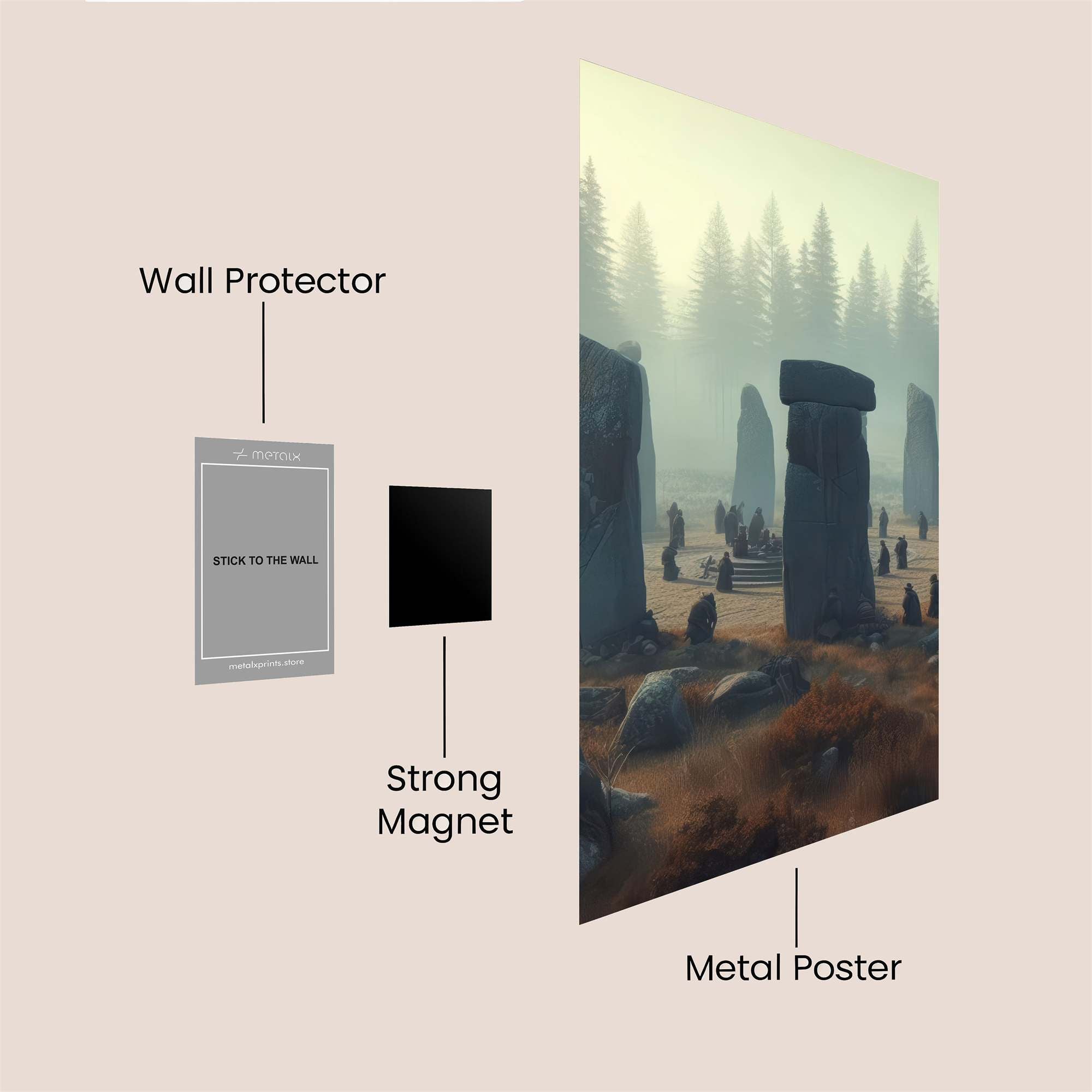 Stonehenge Serenity Safe Wall Magnetic / M