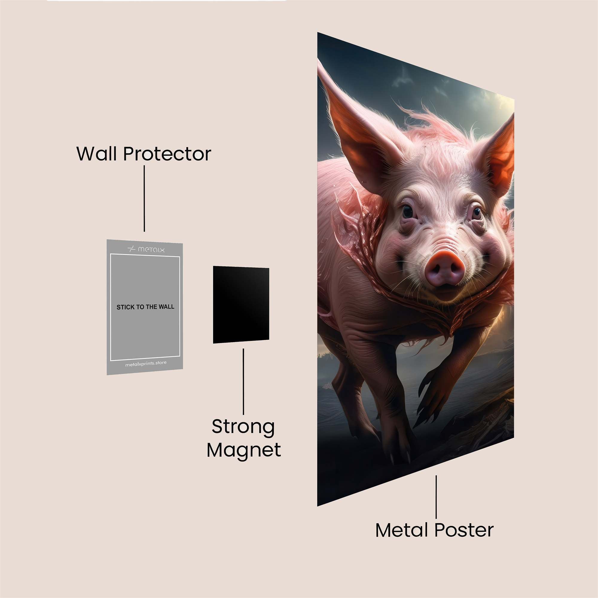 Pig Mystic Safe Wall Magnetic / M