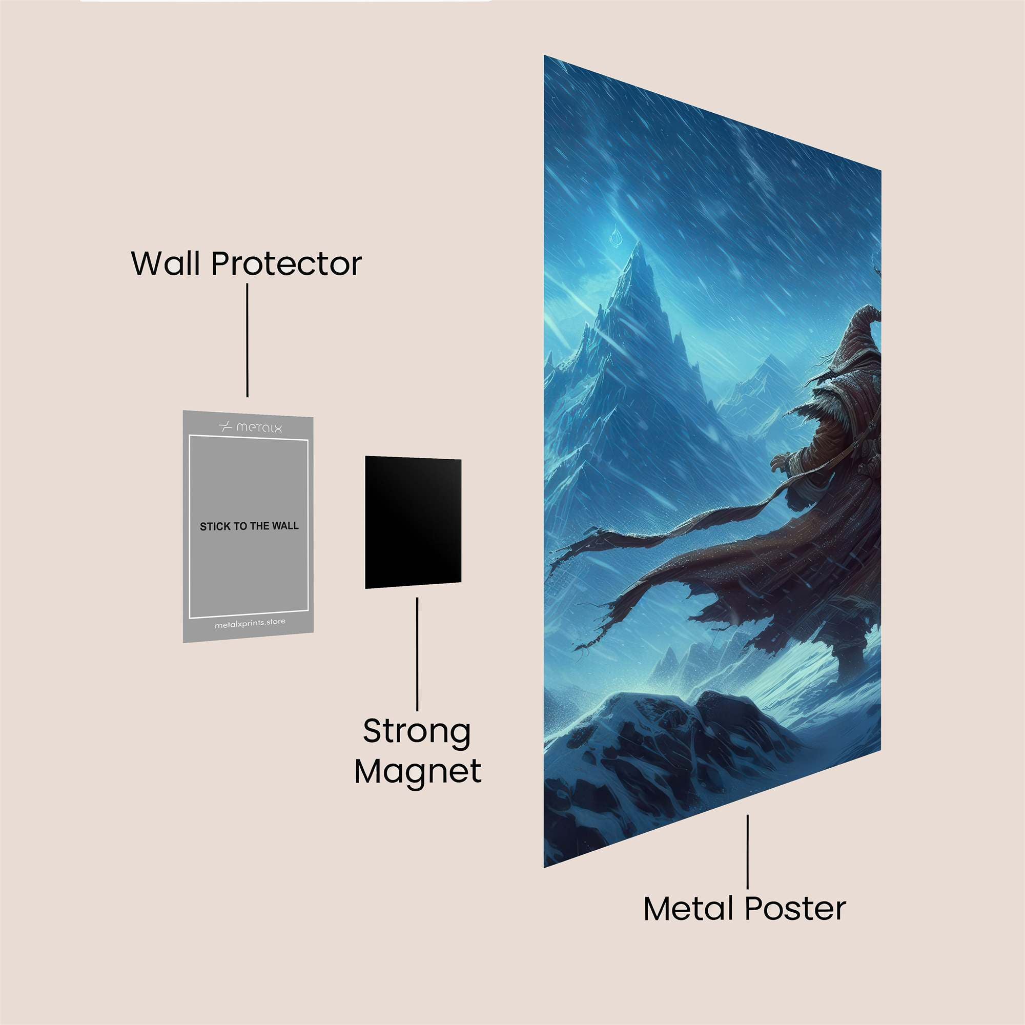 Wizard Blizzard Safe Wall Magnetic / M