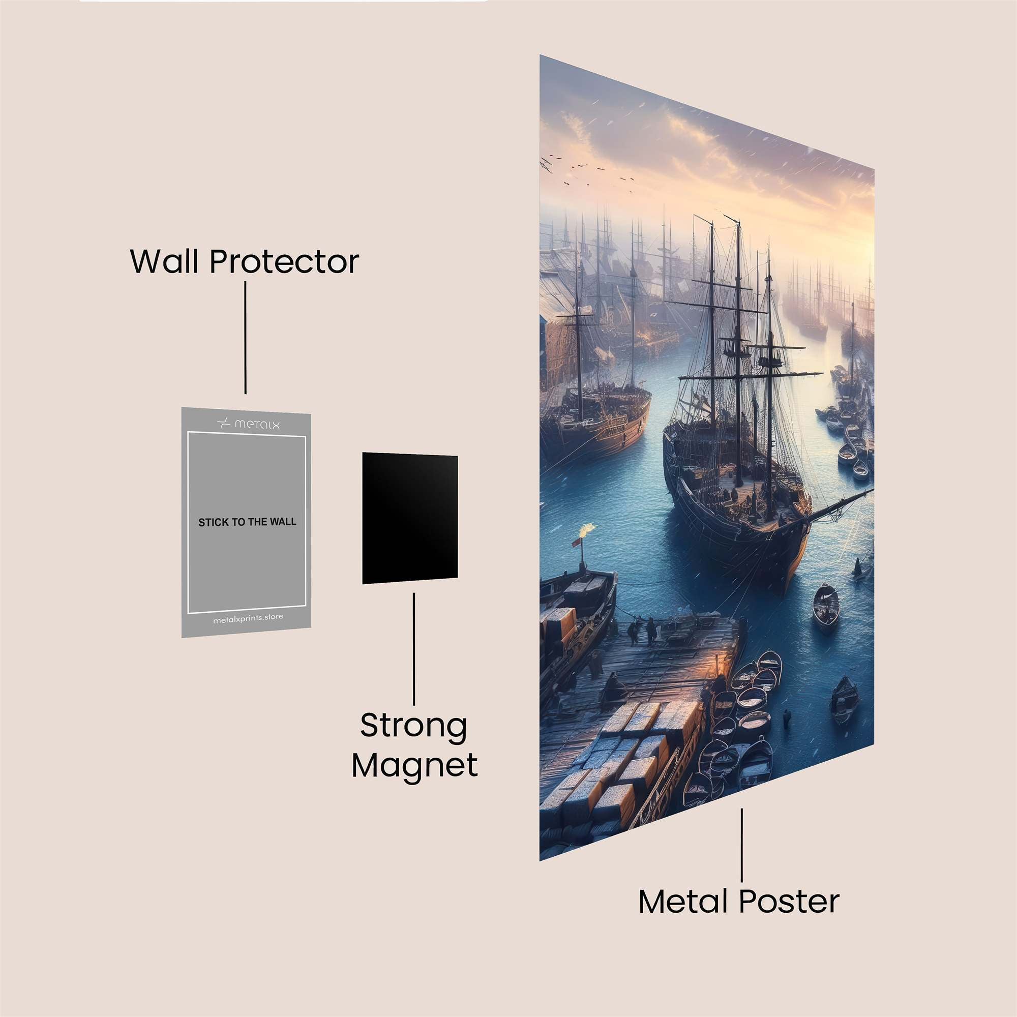 Pirate Dawn Safe Wall Magnetic / M