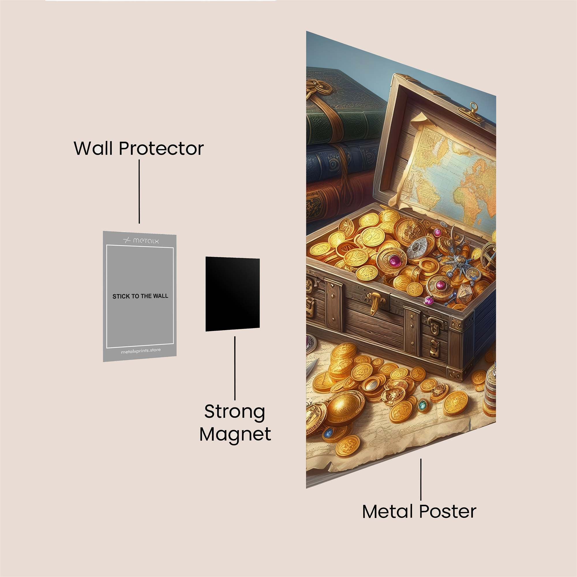 Treasure Enigma Safe Wall Magnetic / M