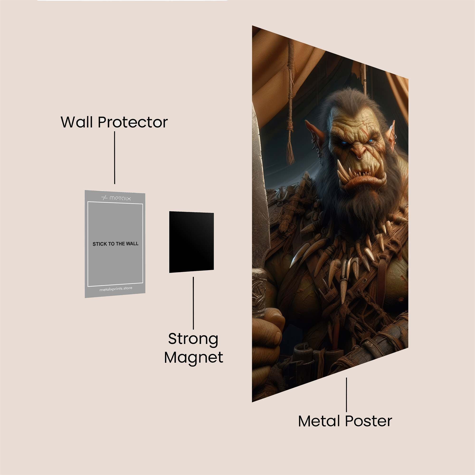 Thrall Ferocious Safe Wall Magnetic / M