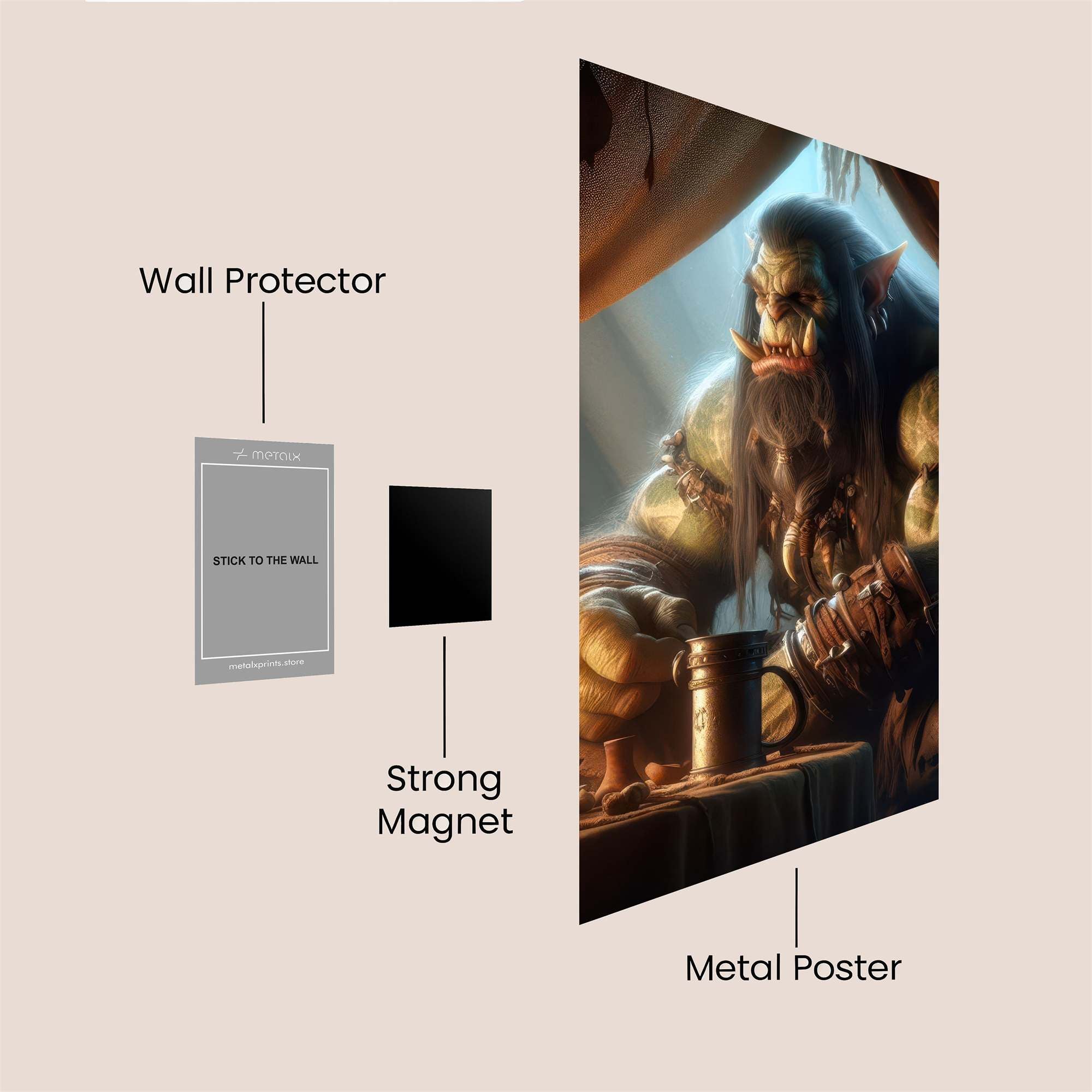 Orc Contemplation Safe Wall Magnetic / M