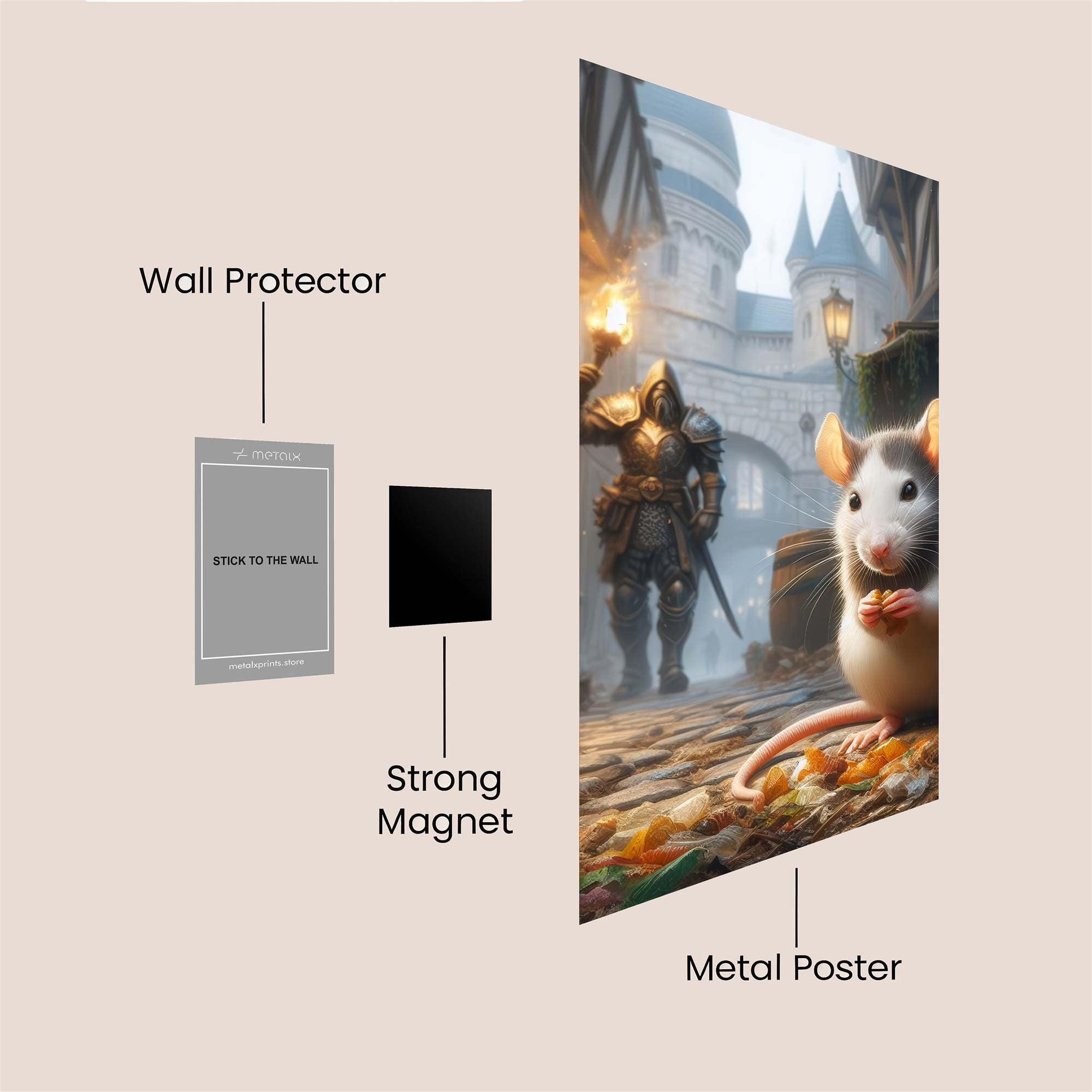 Knightly Rat Safe Wall Magnetic / M