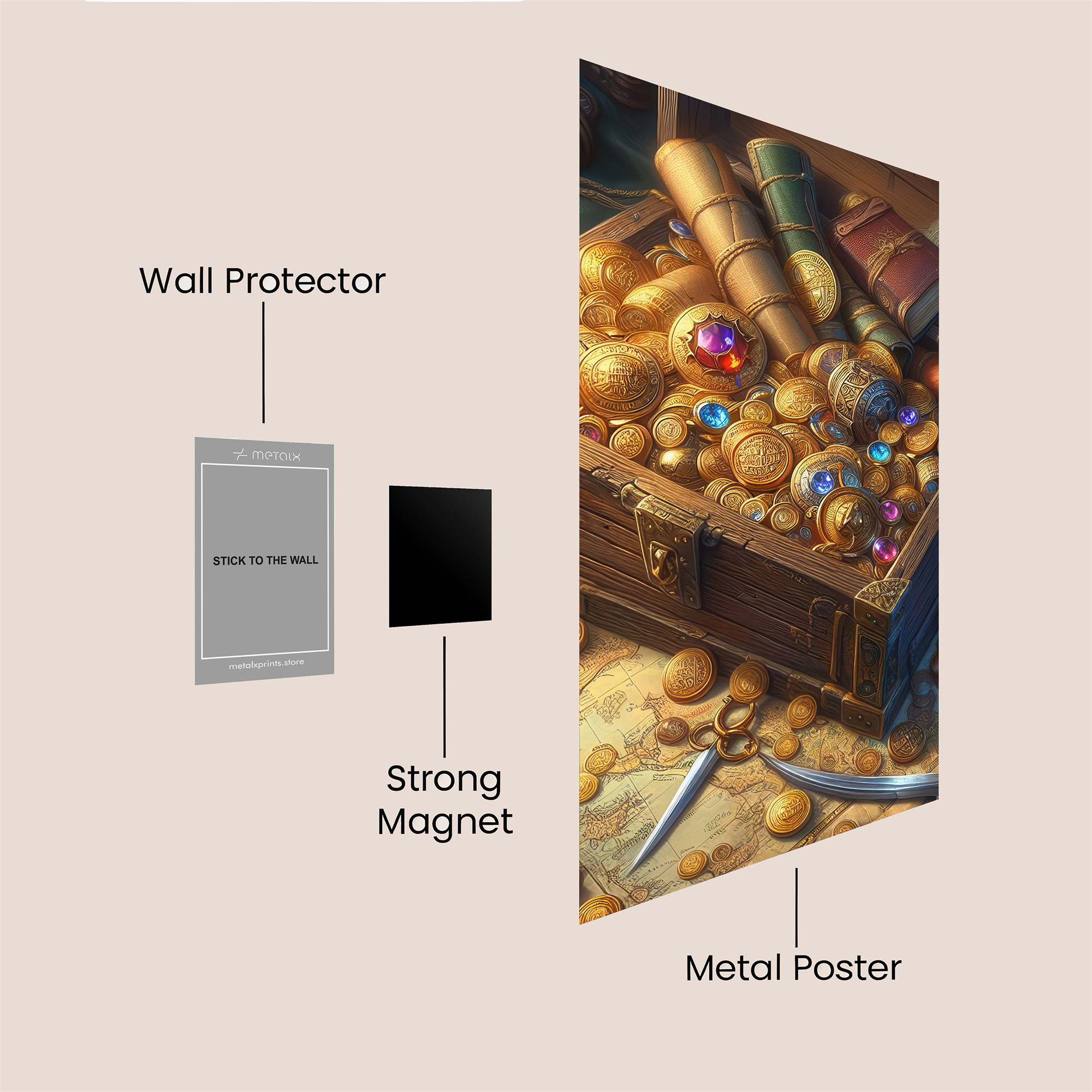 Treasure Enchantment Safe Wall Magnetic / M