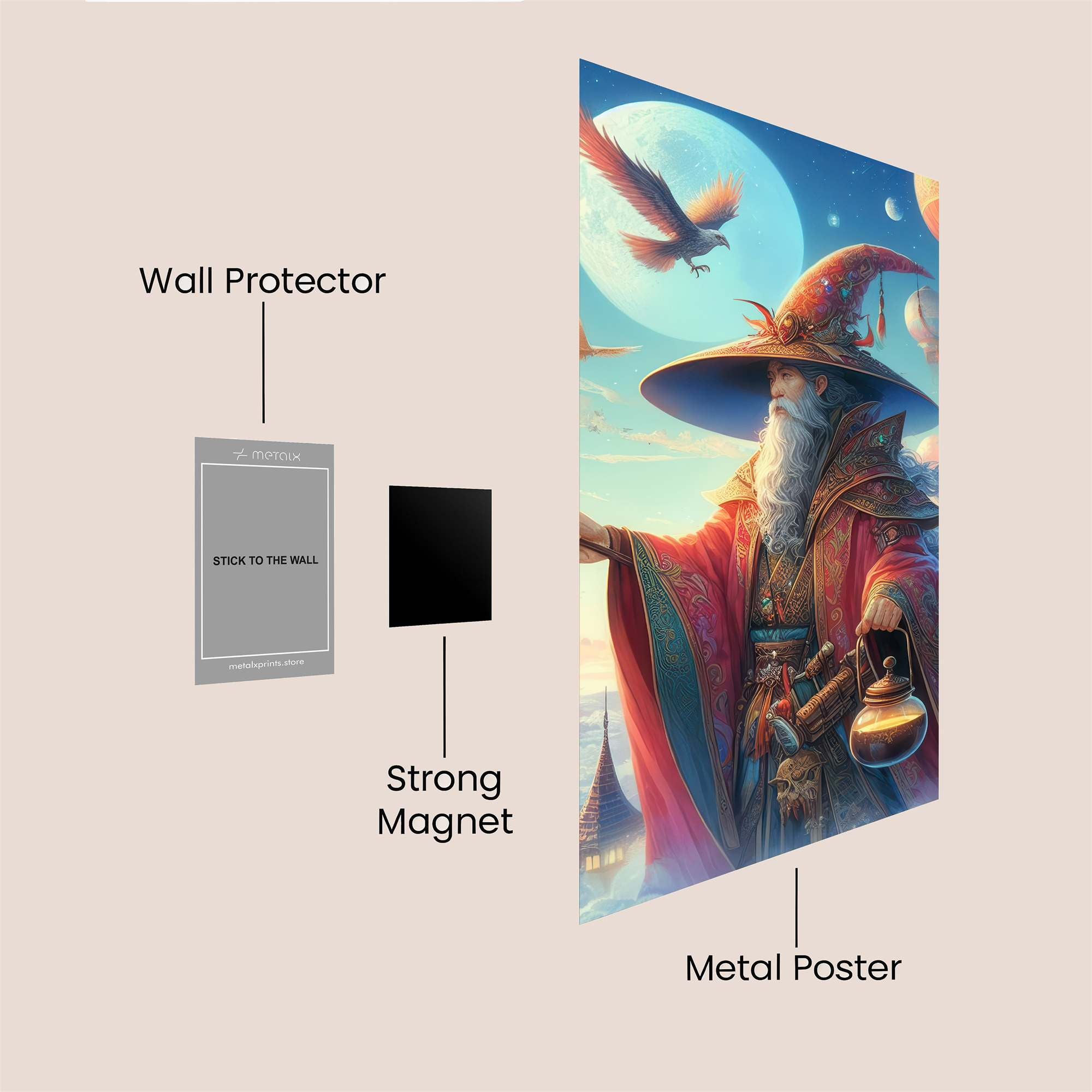 Wizard Whimsy Safe Wall Magnetic / M