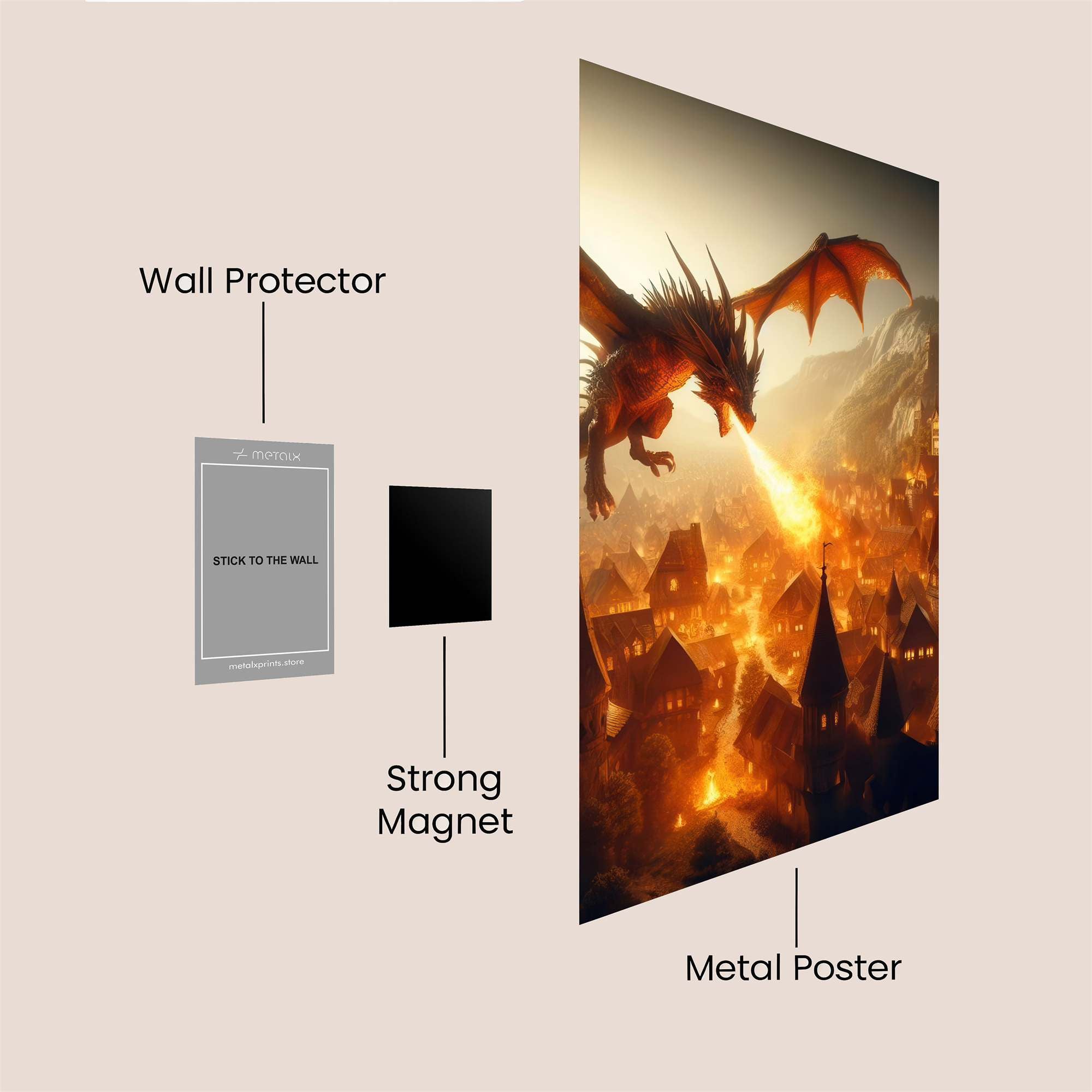 Dragon Fury Safe Wall Magnetic / M
