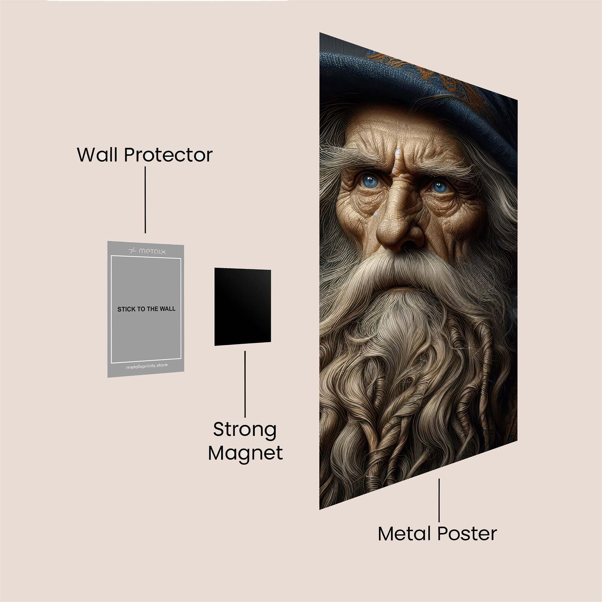 Gandalf Enigmatic Safe Wall Magnetic / M