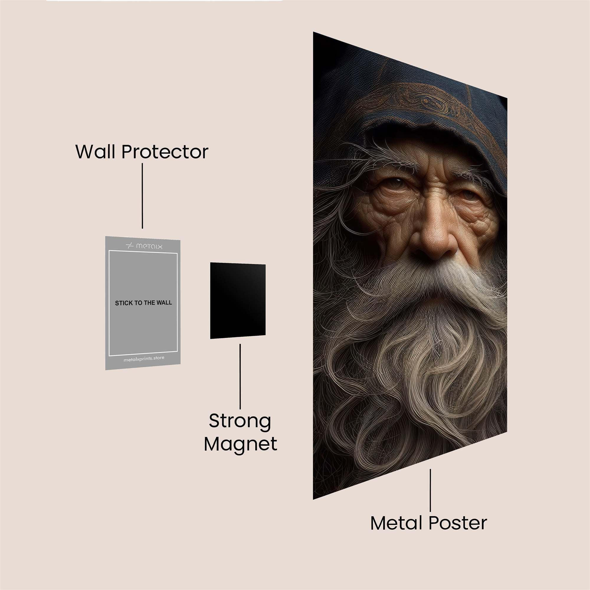 Gandalf Enigmatic Safe Wall Magnetic / M